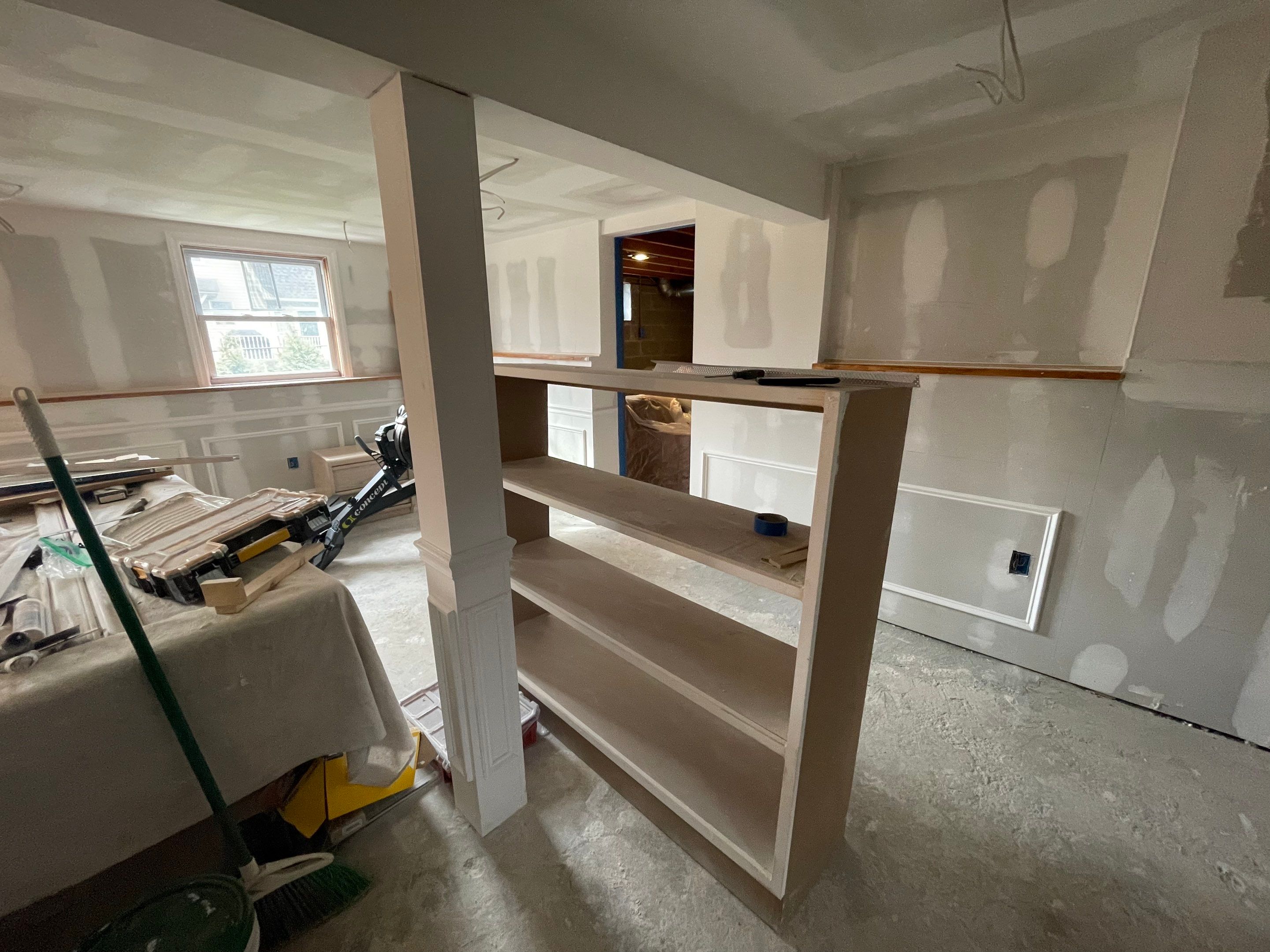 Basement Remodel using Wood by Home Concepts Construction