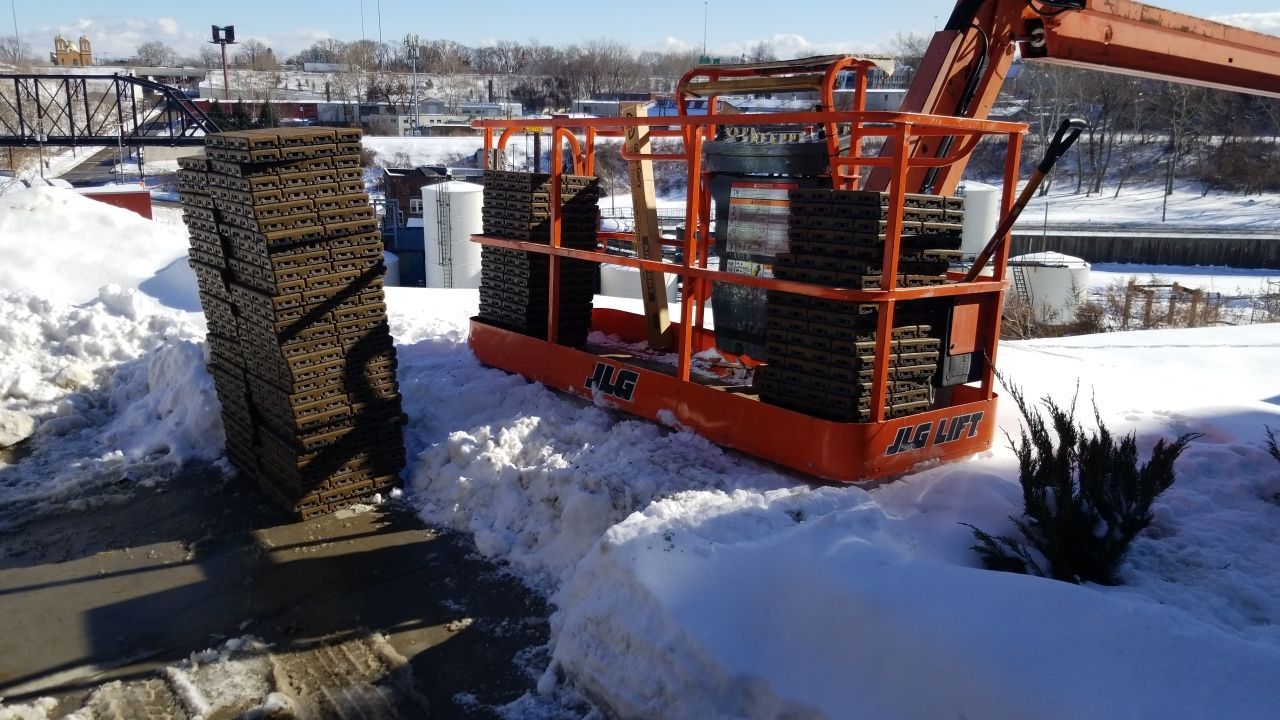 Paver install by Absolute Roofing and Construction