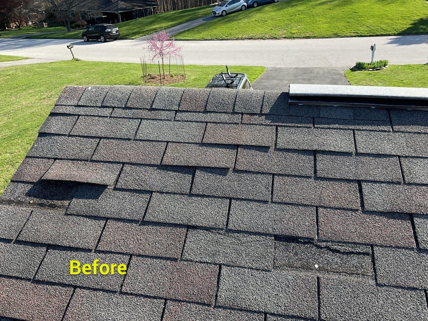 Residential Roofing Installation using Landmark Shingles Color Weatherwood by Alpha Design Services