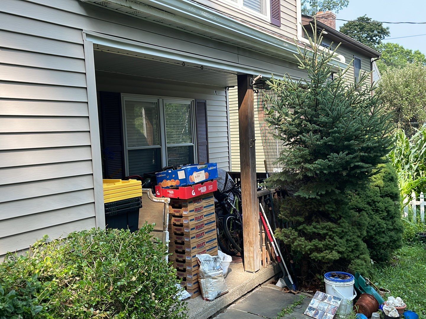 Gutter Installation using 5k White gutters by A Plus Exterior