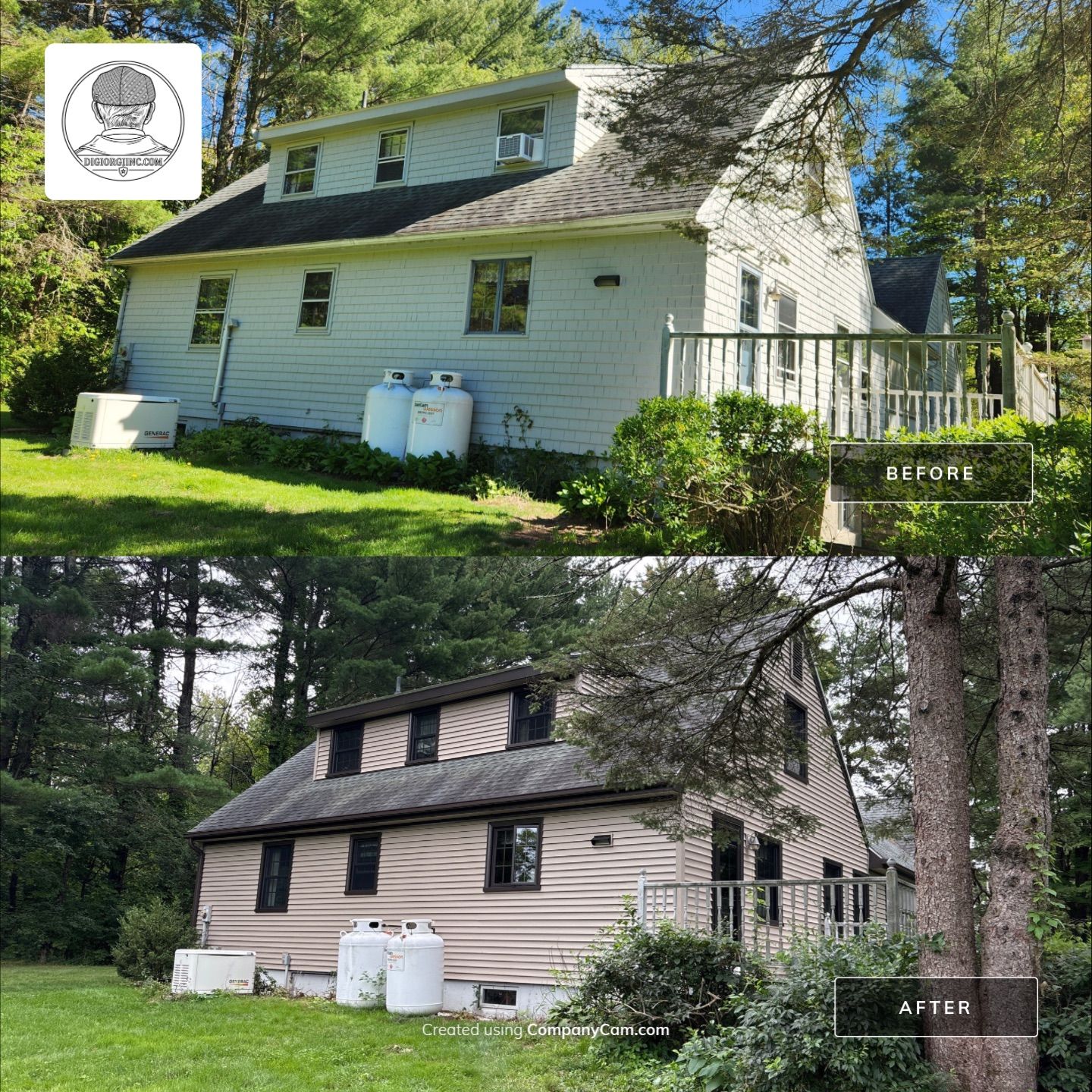 Siding Renewal With Cert. Monogram D/4 x 16'8'' Clapboard, Natural Clay by DiGiorgi Roofing and Siding Inc