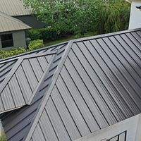 24ga 1.5" Mechanical Seam Dark Bronze by Total Roofing System The Metal Roof Experts