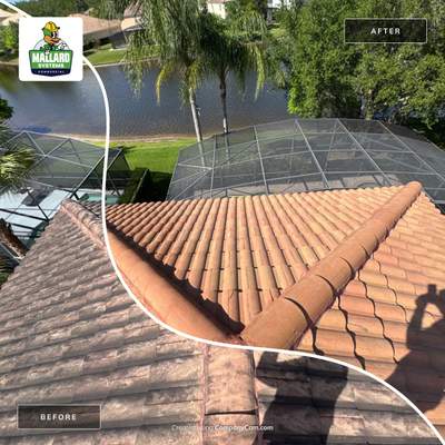 Barrel Tile Roof Cleaning