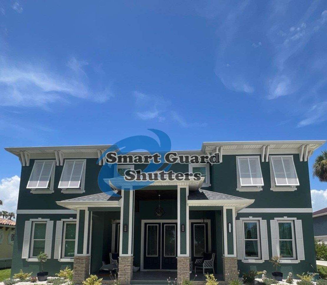 Decorative Bahamas in Signal White by Smart Guard Shutters