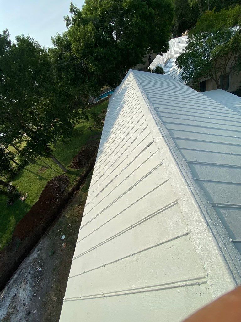 Metal roof clean & coating by Cool Roofs