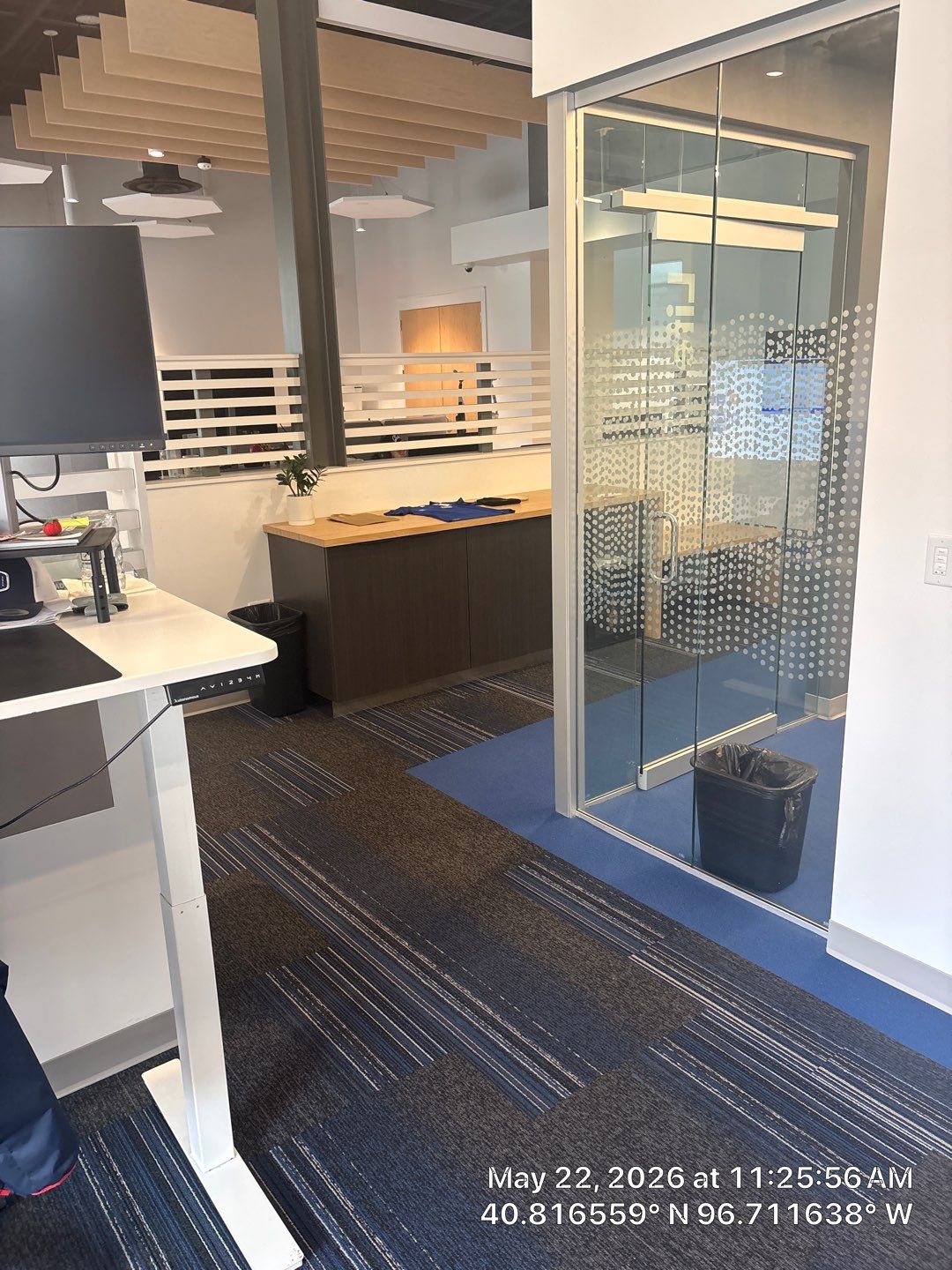 Modern Office Remodel with Custom Acoustic Baffles and Glass Partitions by CompanyCam Sales Demo