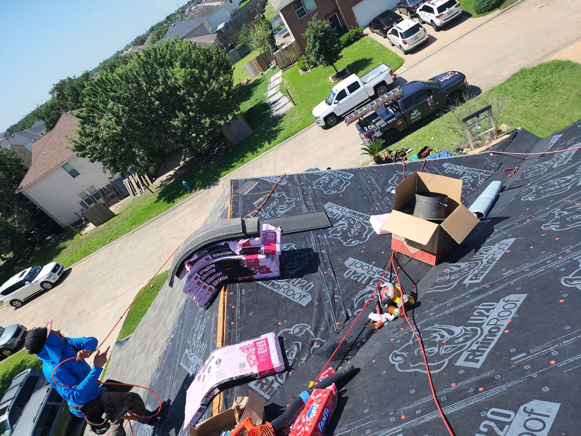 Residential Roofing Installation using Owen's Corning Duration (Lifetime) Shingles by Roof Repair Company