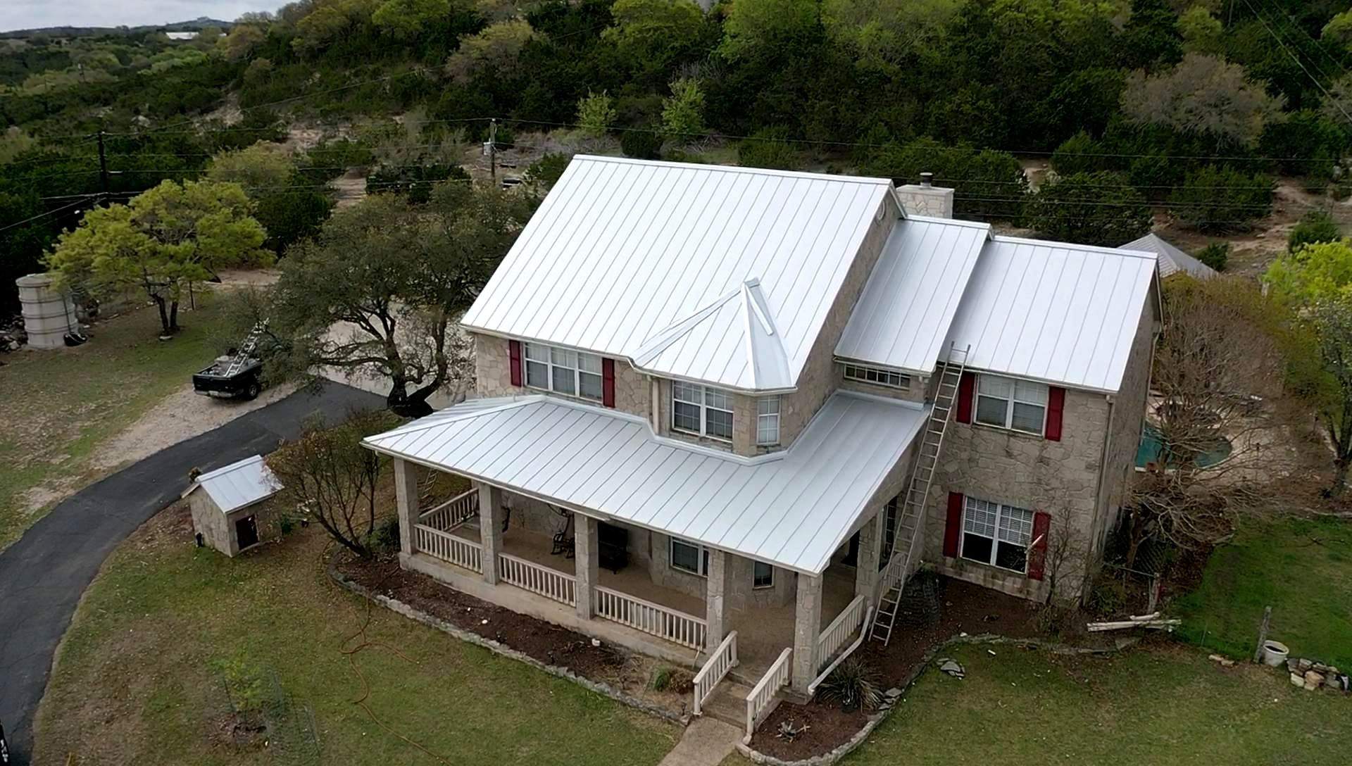 Residential Metal Roof Installation using McElroy Metal by Premier Roofing and Contracting