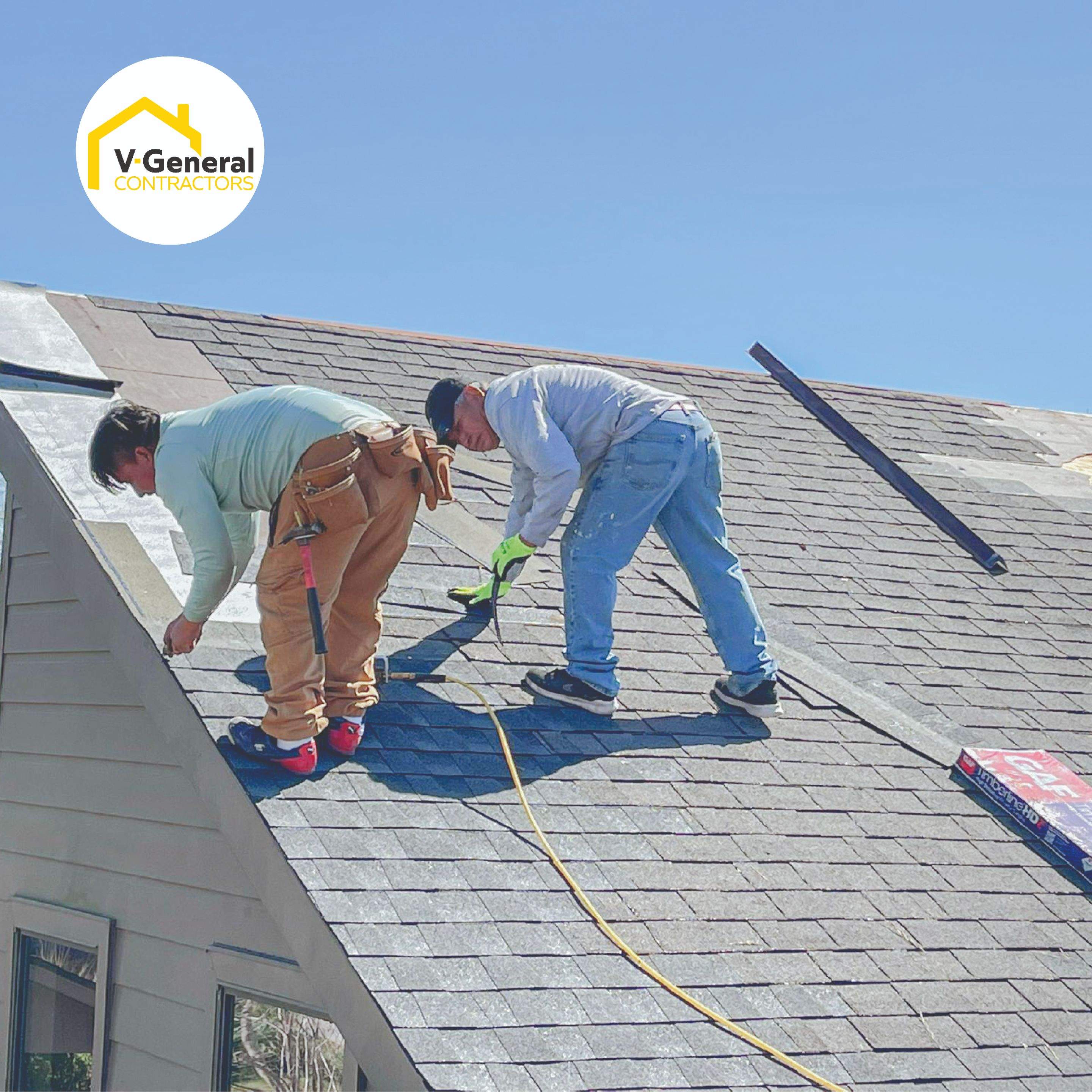 Roof Repair. Using GAF HDZ by V General Contractors 