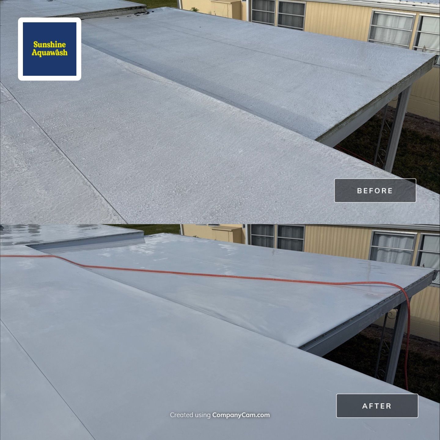 Mobile Home Soft Wash & TPO Roof Cleaning in Leisure Lake Mobile Home Park – Palmetto, FL by Sunshine AquaWash