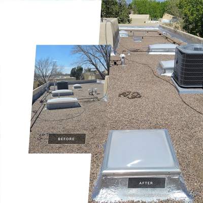Tar and Gravel Roof Maintenance and Skylight Sealing in Rio Rancho