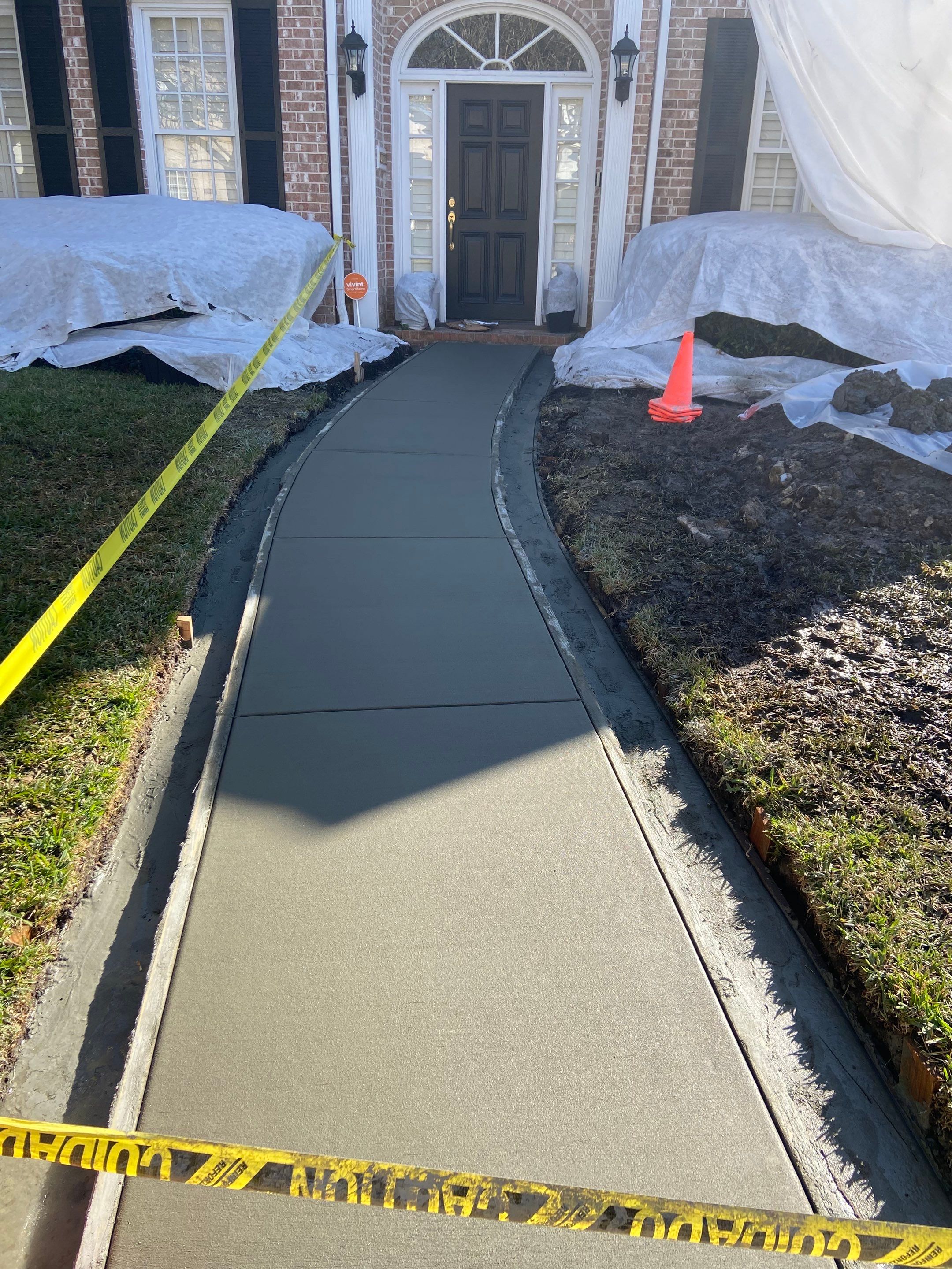 Driveway Concrete Replacement & French Drainage System by Texas Urban Elements