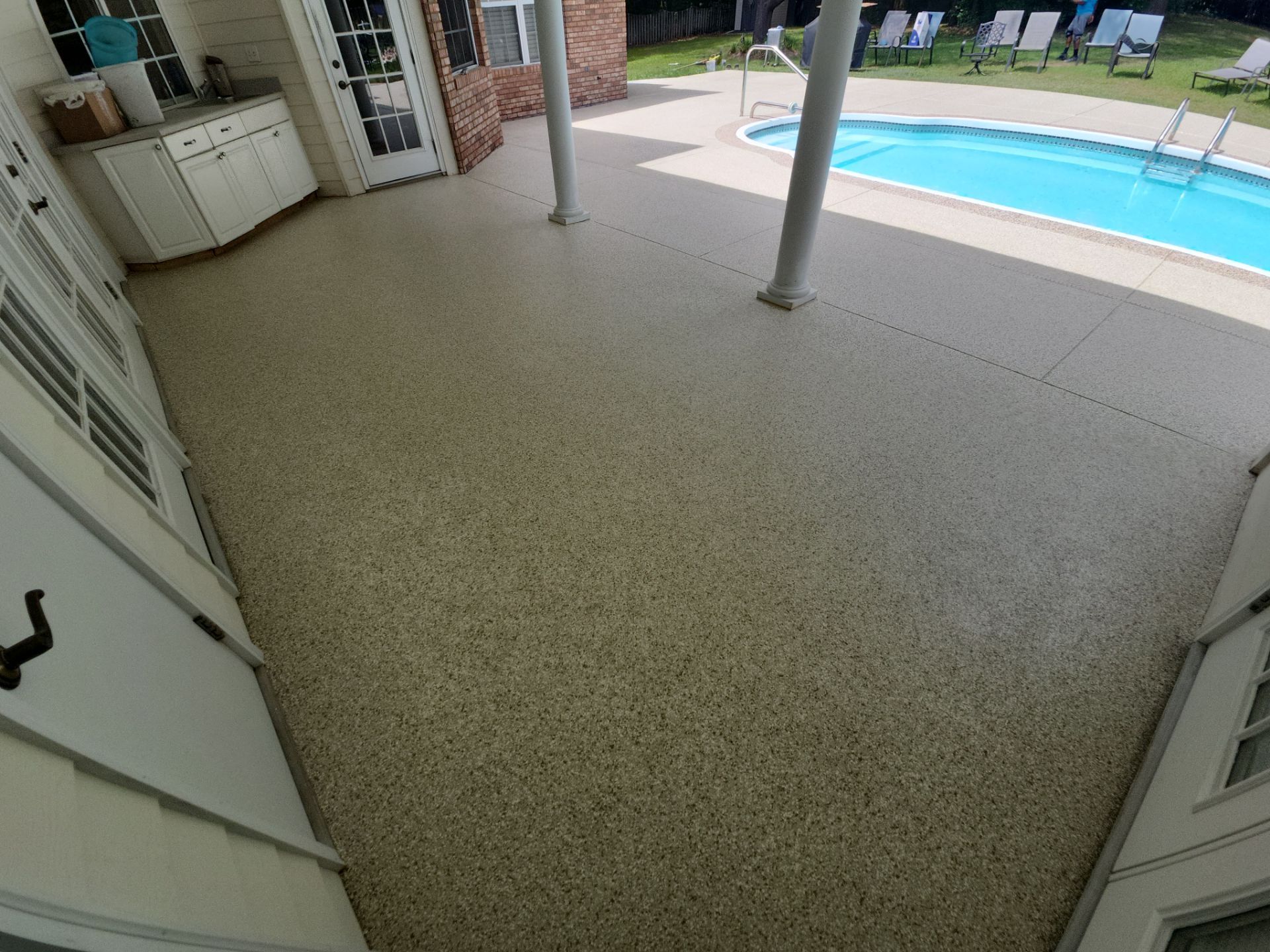 Simply Stunning: Mr. Richards' Gorgeous Custom Pool Deck by Deese Elite Concrete Coatings