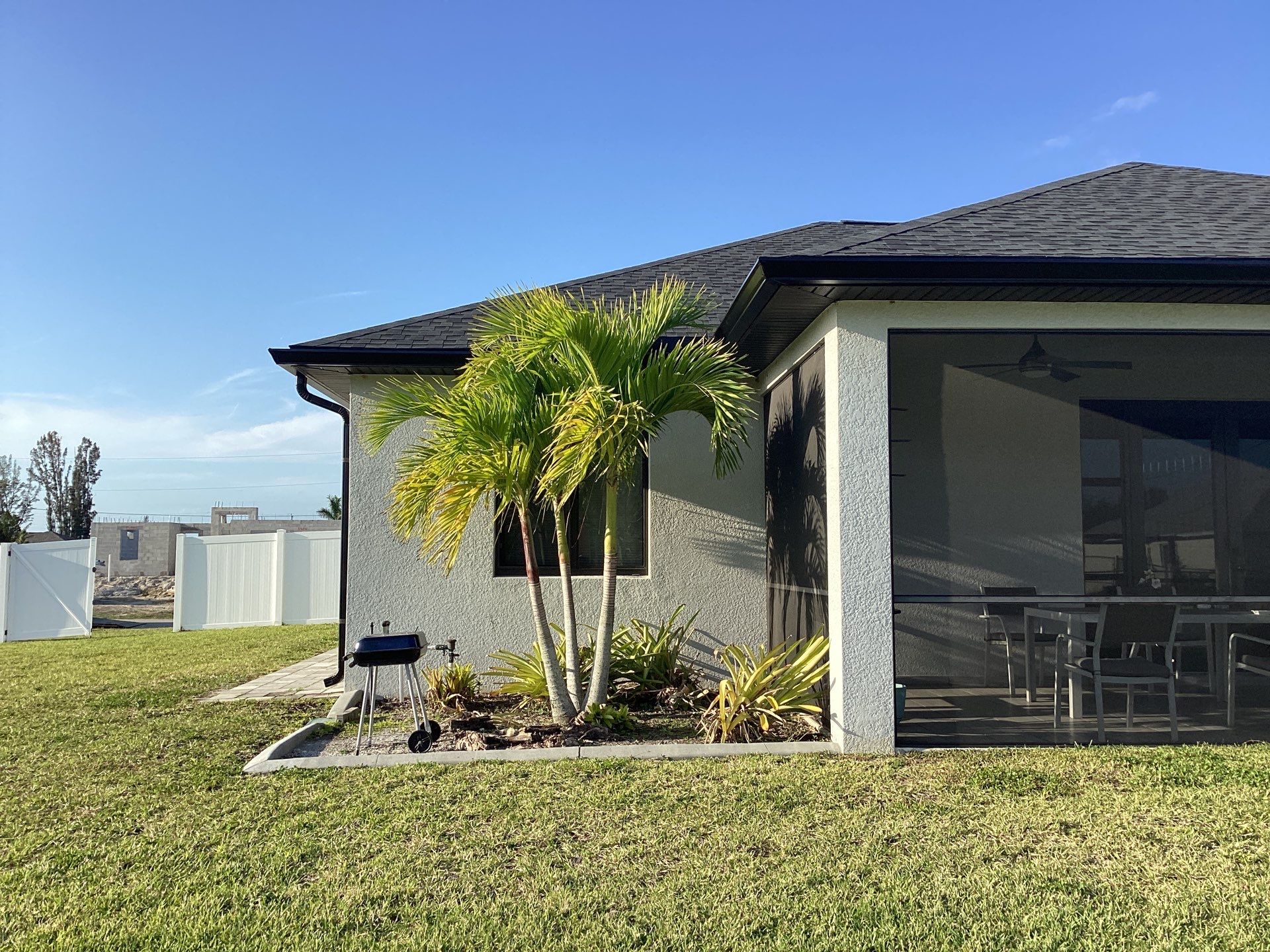 Black Seamless Gutters using 6 Inch Seamless Gutters in Cape Coral FL by Gutter Professors