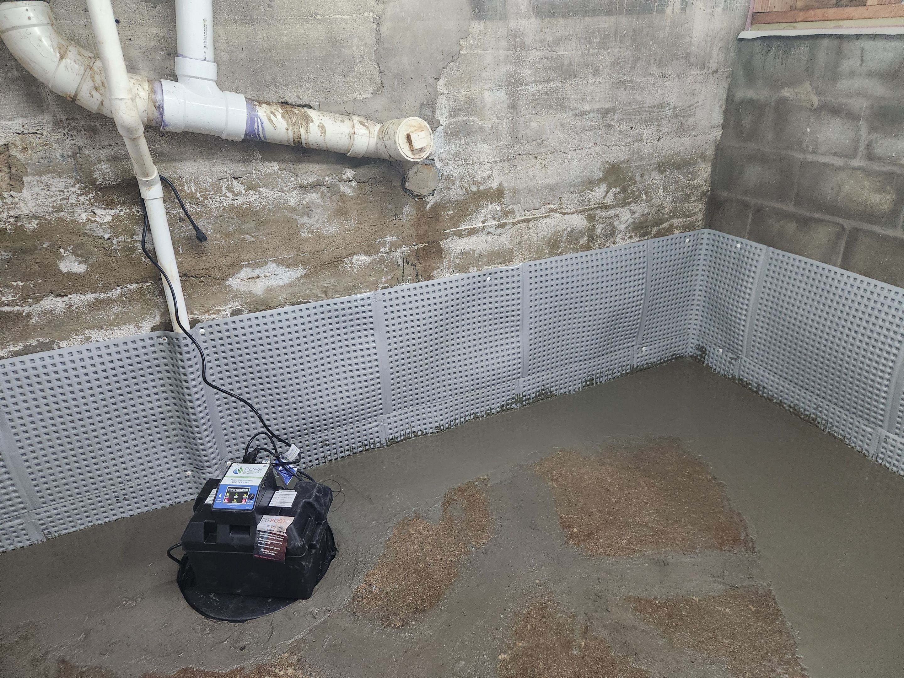 Interior French Drain Boonton NJ by Pure Service Pro, LLC 