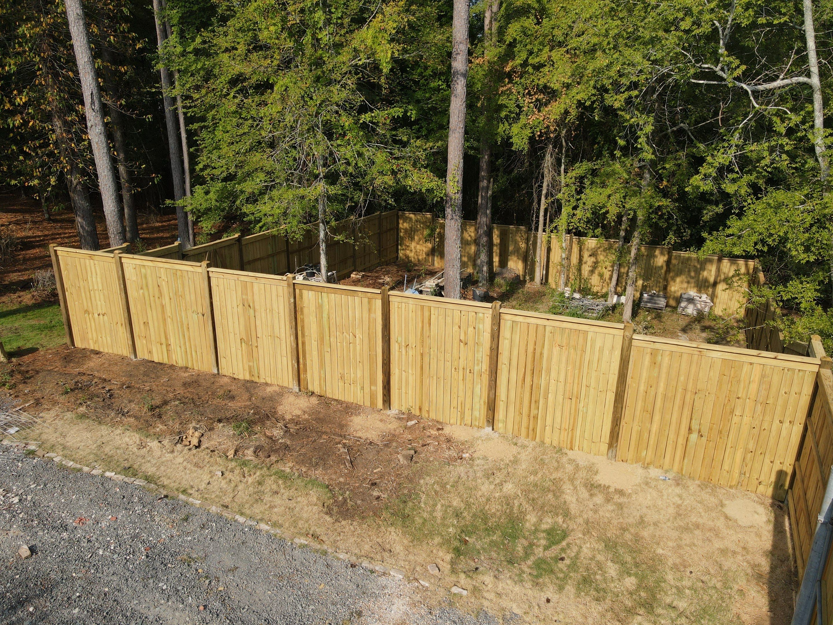 8ft Treated Pine Good Neighbor Fence by Roberson Construction LLC
