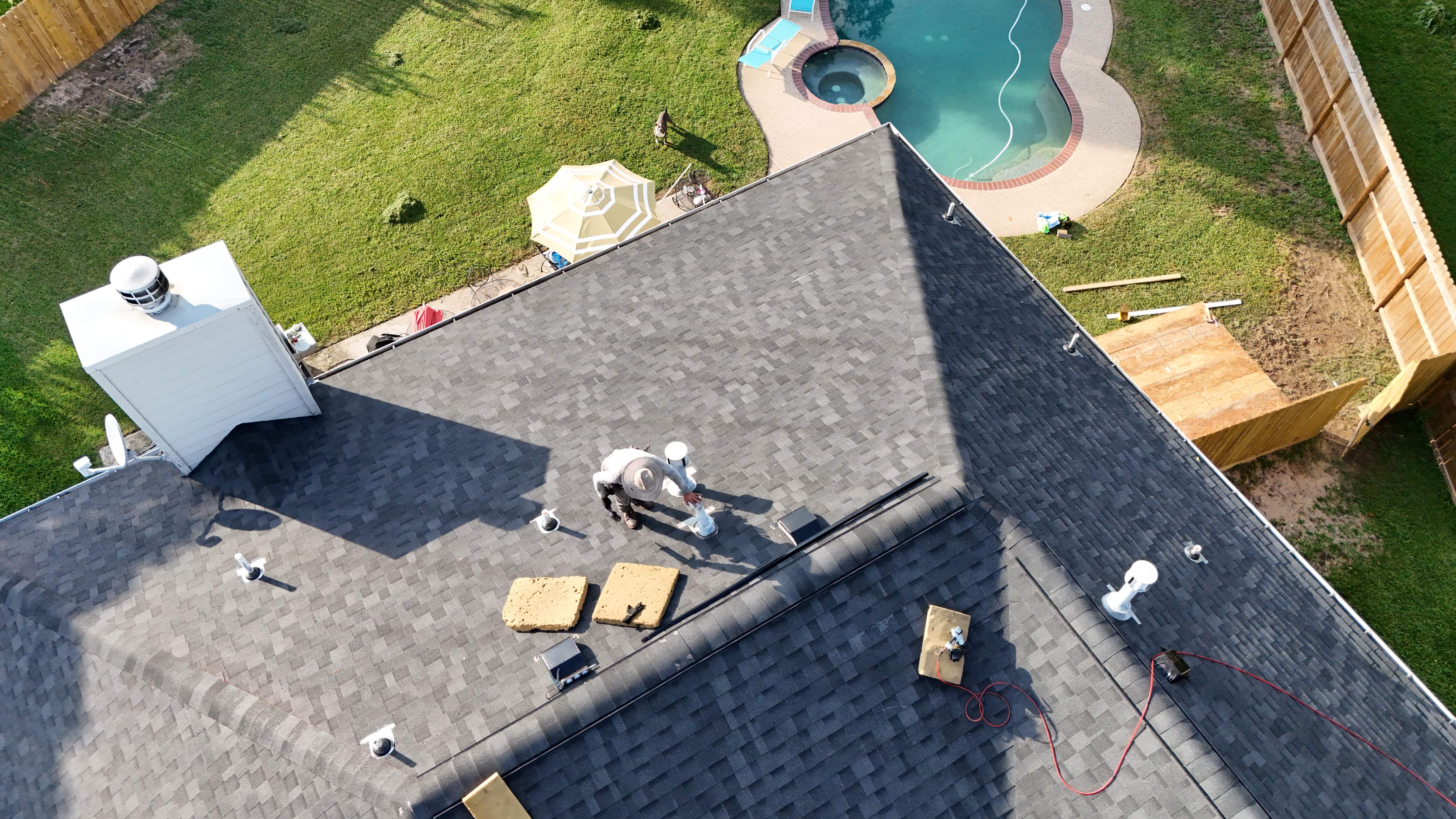 Charcoal Shingle Roof Replacement — North Houston, TX by PL Roofing & SB Roofing, LLC.