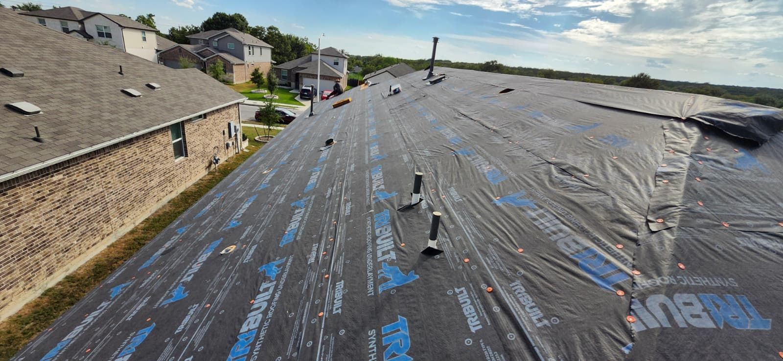 Austin Roofing Replacement with Sheathing Repair and Interior Restoration by Caliber Restoration LLC