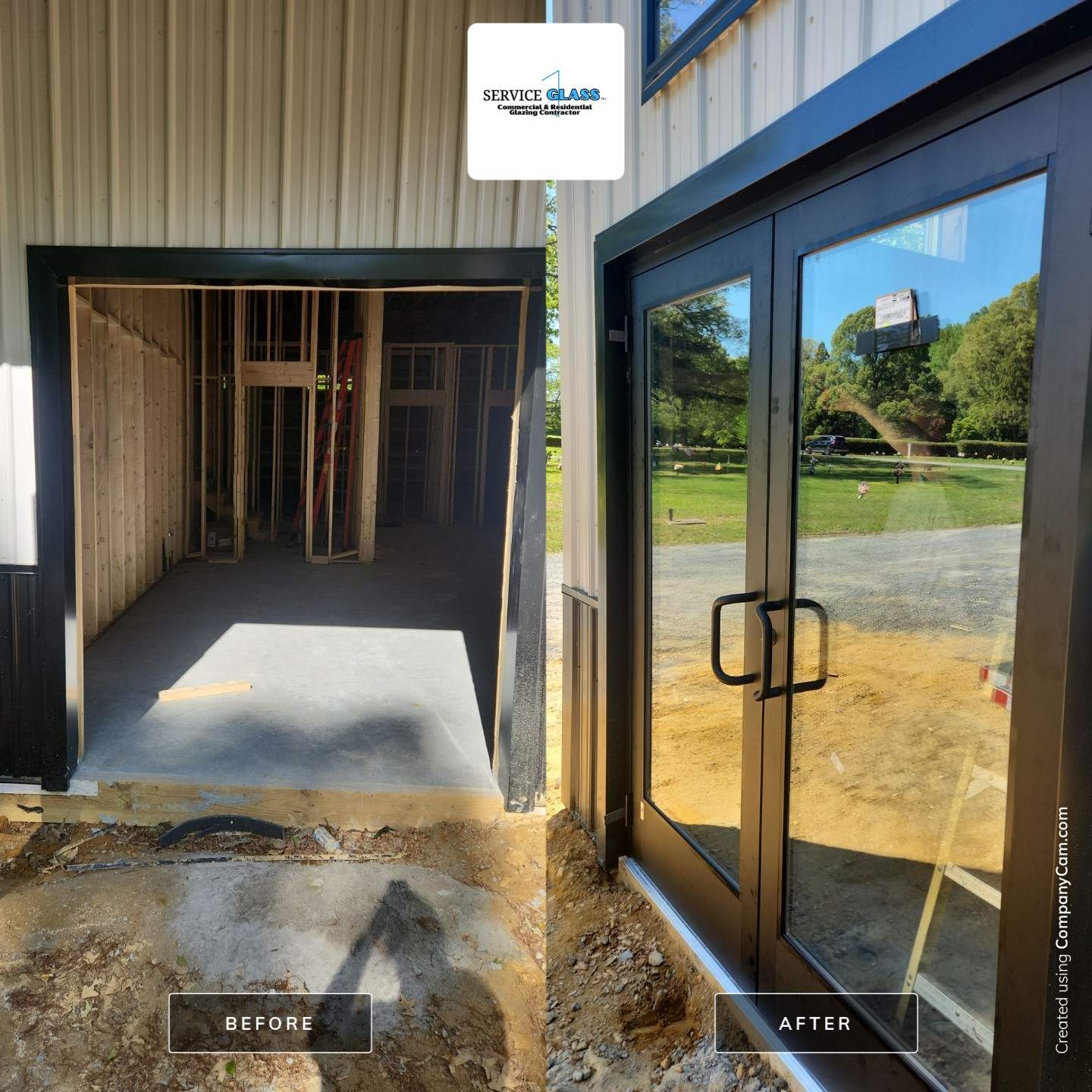 Commercial Storefront Door Install using Storefront Door by Service Glass Inc