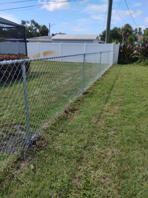 Residential Galvanized Chain Link Fence and Gate Installation in Venice