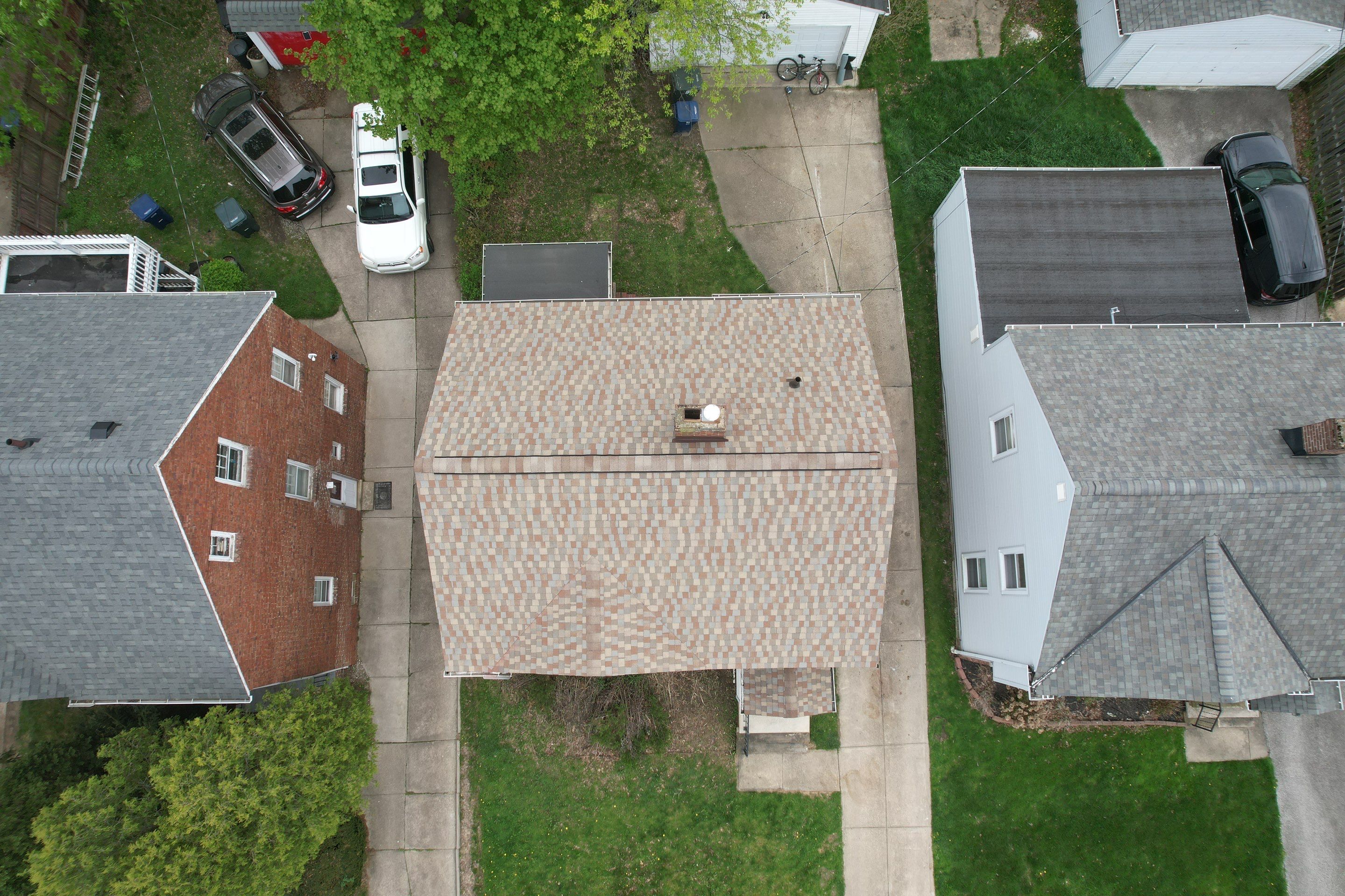 Storm Restoration - Roof Replacement using GAF Timberline HDZ Golden Harvest in Cleveland Heights by Atlas Roofing & Restoration
