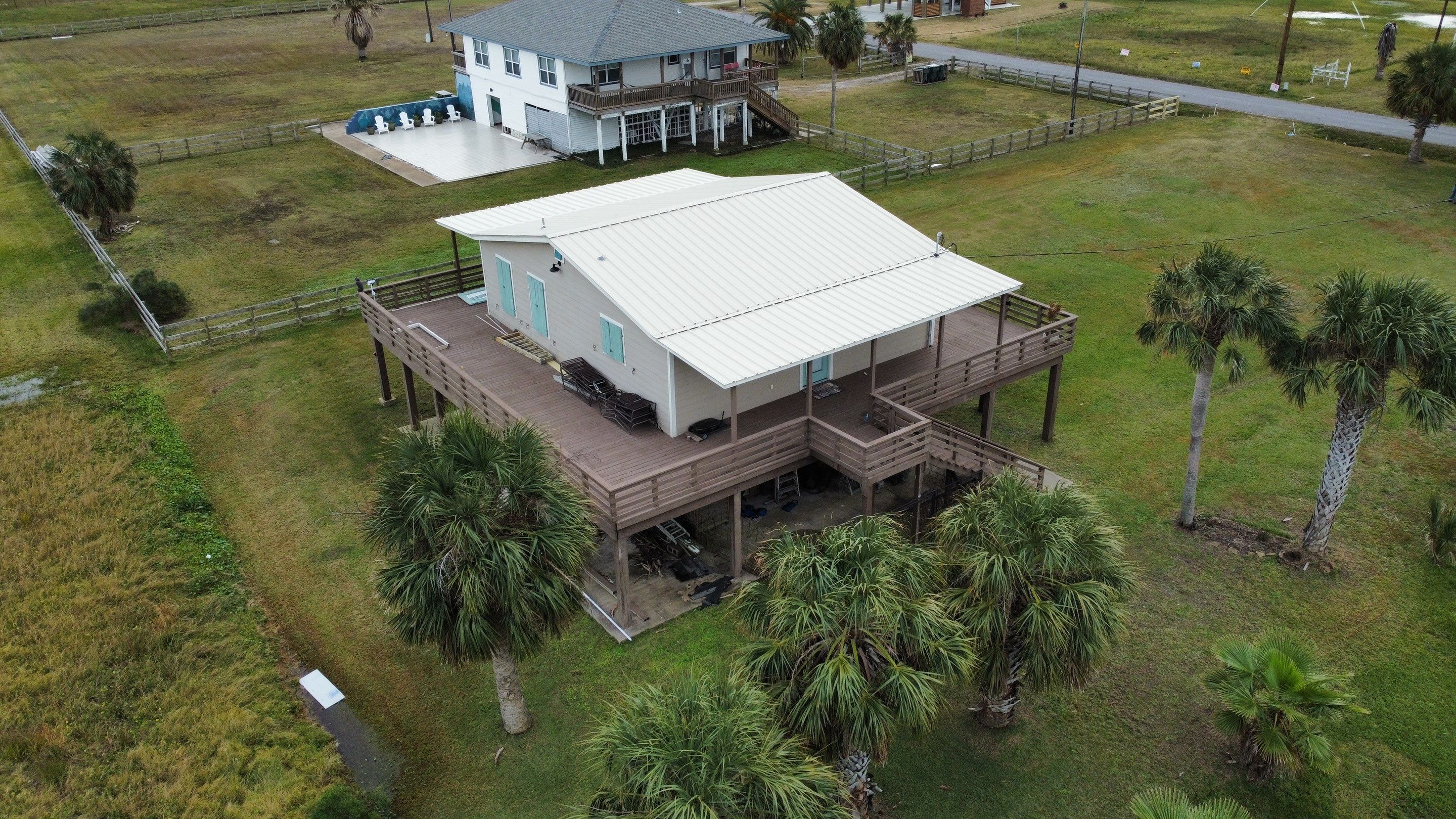 Residential Roofing Installation using R-Panel Metal Roofing on Galveston Island by Core Four Roofing
