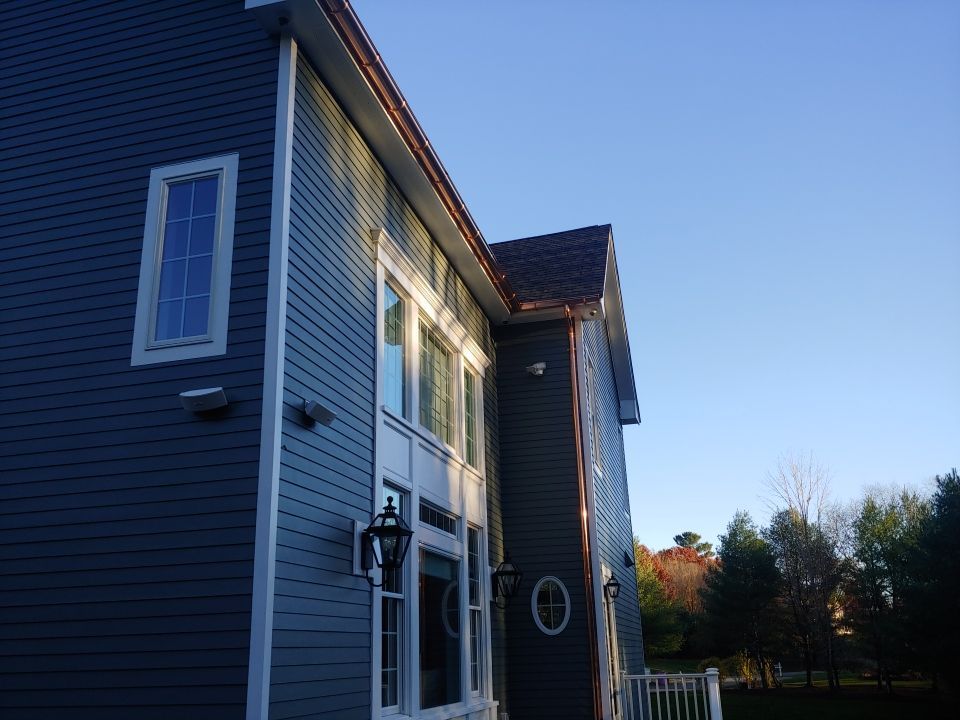 Rehoboth, MA Gutter Installation using 6" Half Round Copper Gutter by Gutter Pro Enterprises