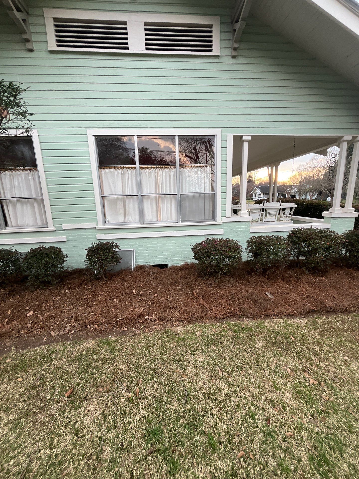 Landscaping  using Pine Straw by College Bros Outdoor services