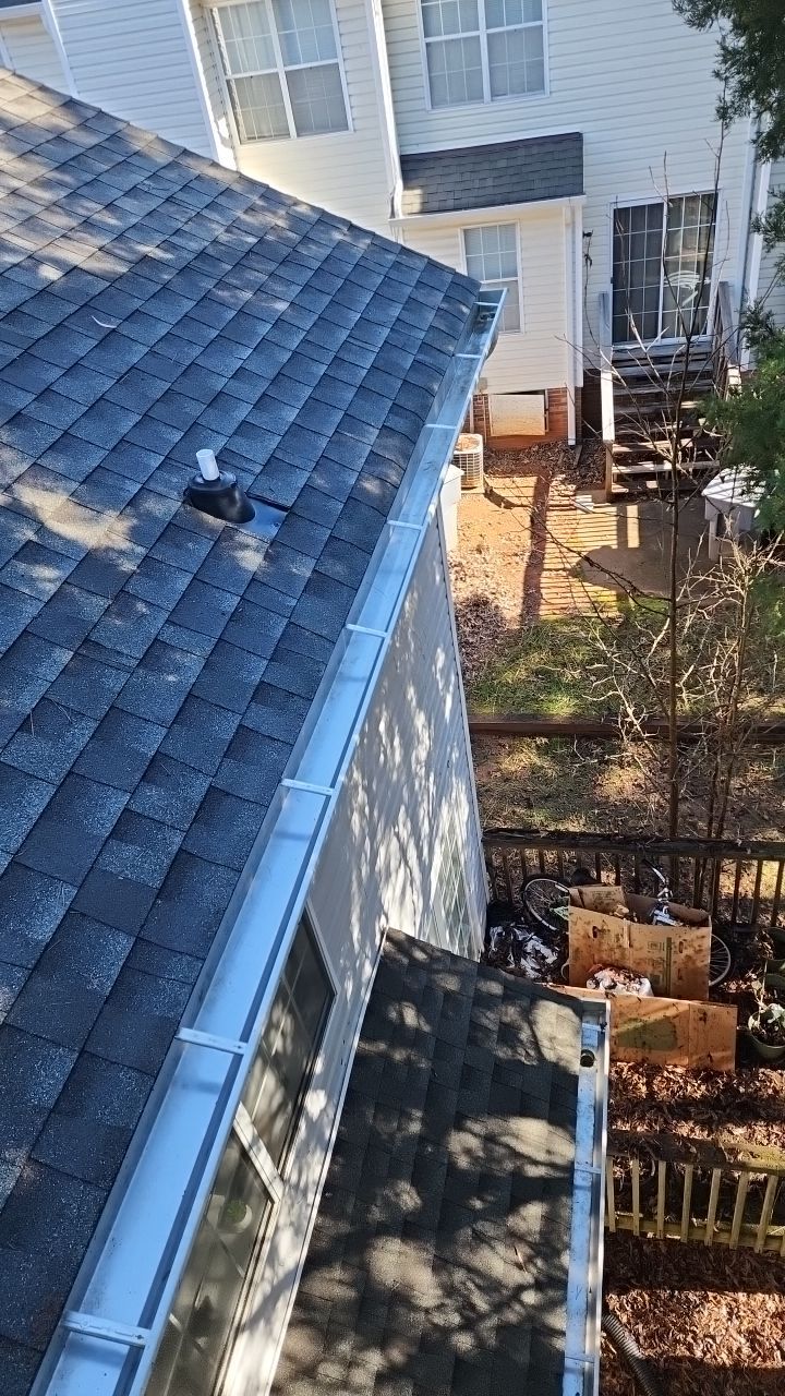 Gutter Cleaning using water by Power Wash Masters LLC