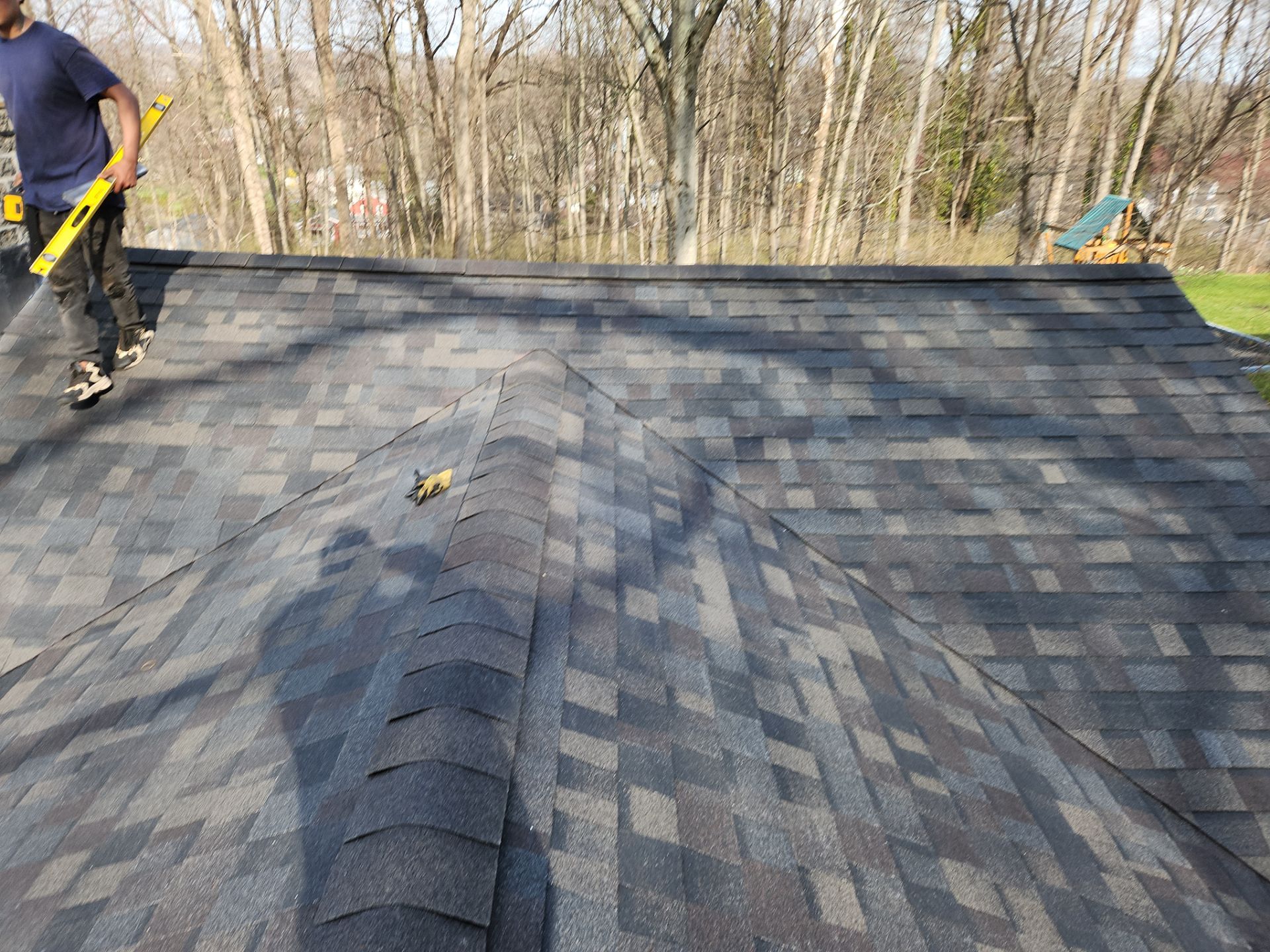 Asphalt Shingle Roof Replacement and Copper Chimney Flashing in Trumbull by A Plus Exterior
