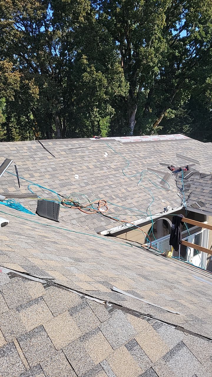 Residential Roofing Installation using IKO Dynasty (Color: Biscayne) by Orezona Building & Roofing Company, Inc.
