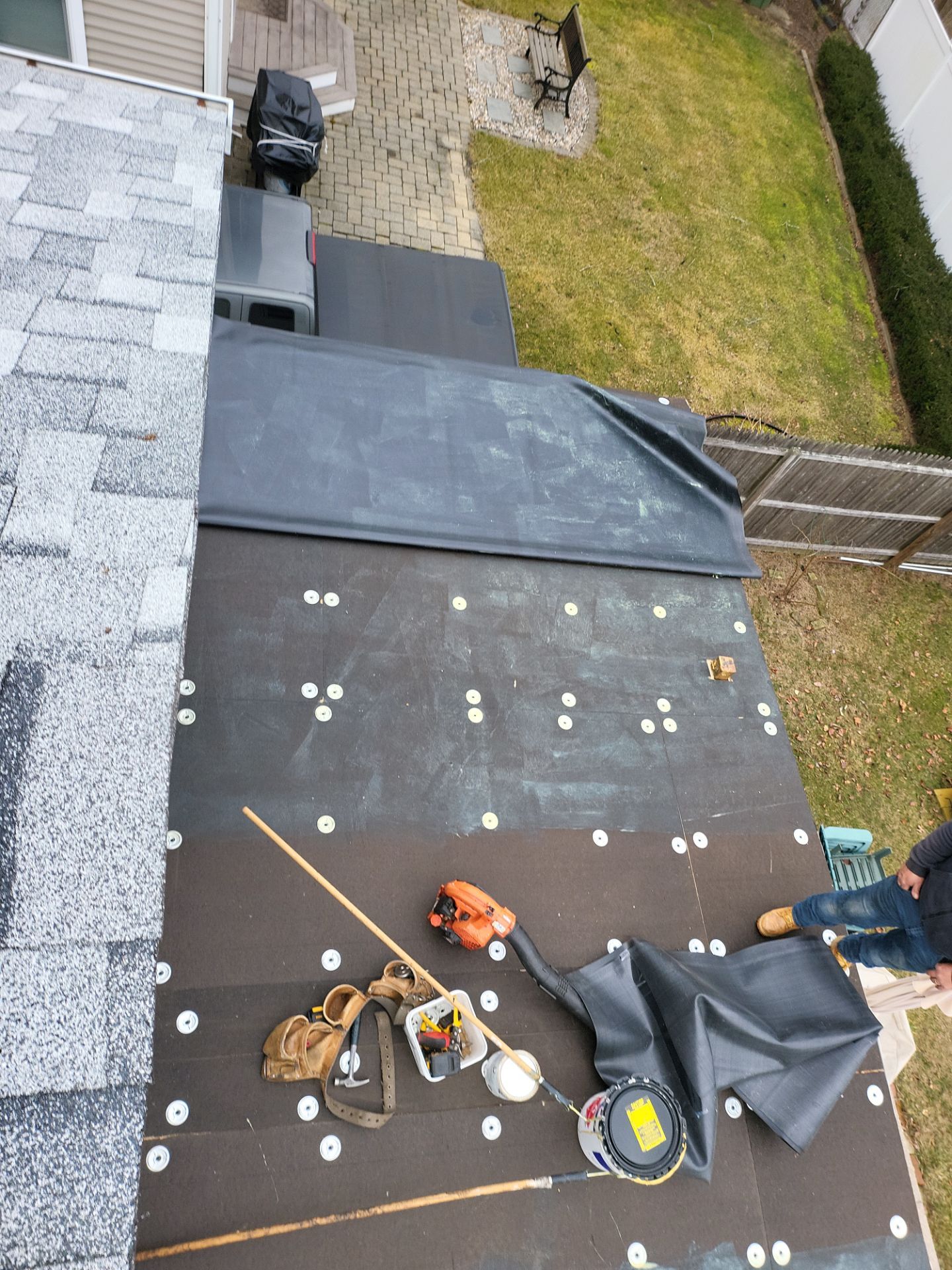 Residential Roofing Installation using Owens Corning TruDefinition Duration Sierra Gray by A Plus Exterior