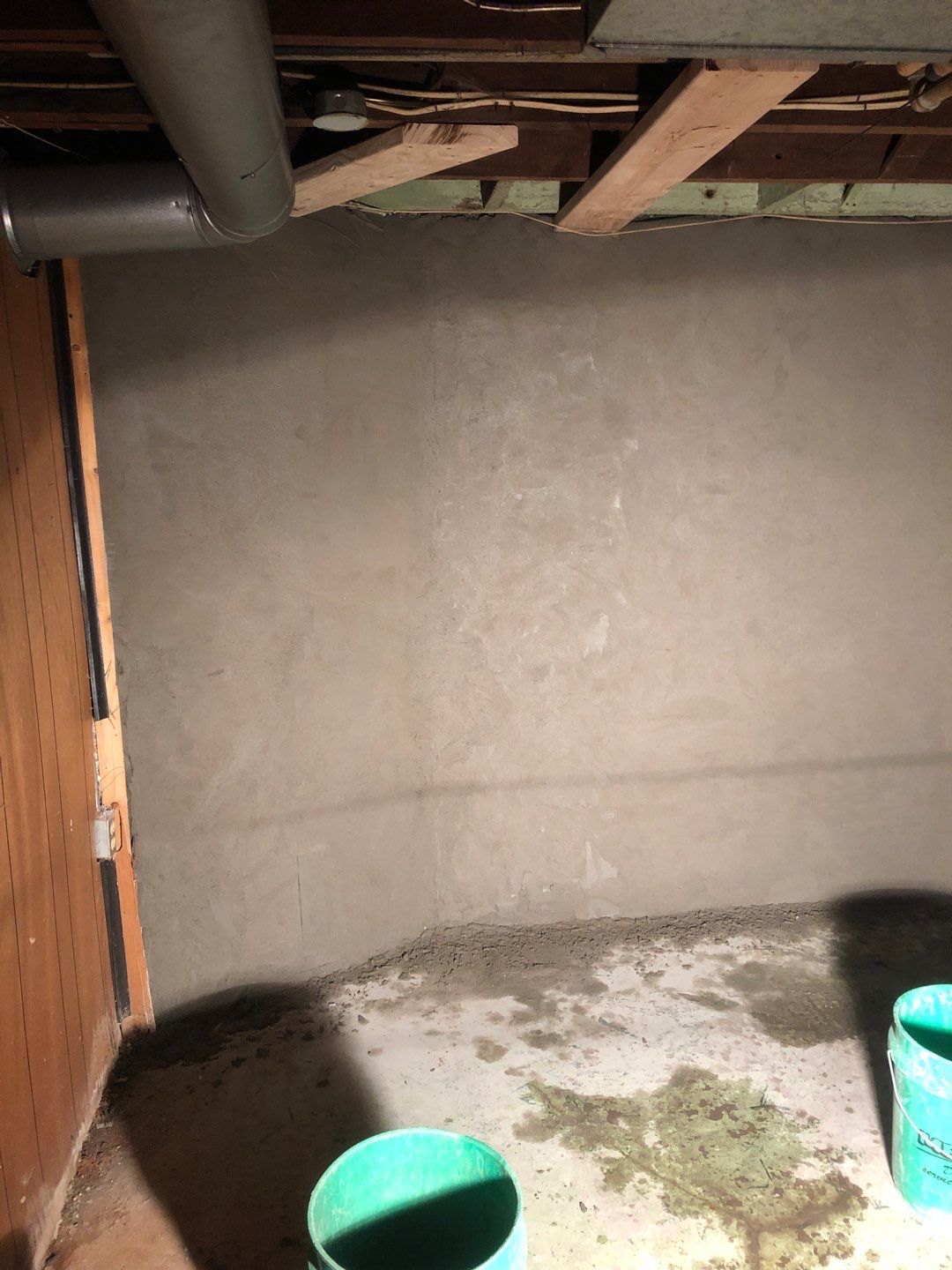 Wall repair with Fortress Invisibeams by ACE Waterproofing & Basement Solutions