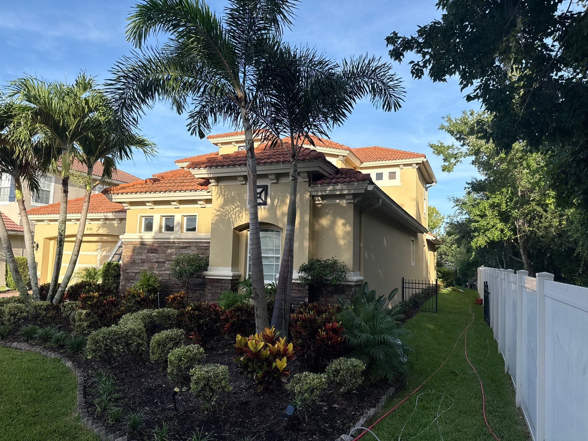Soft Wash Tile Roof Cleaning in Sonoma Community, Sarasota, FL by Sunshine AquaWash