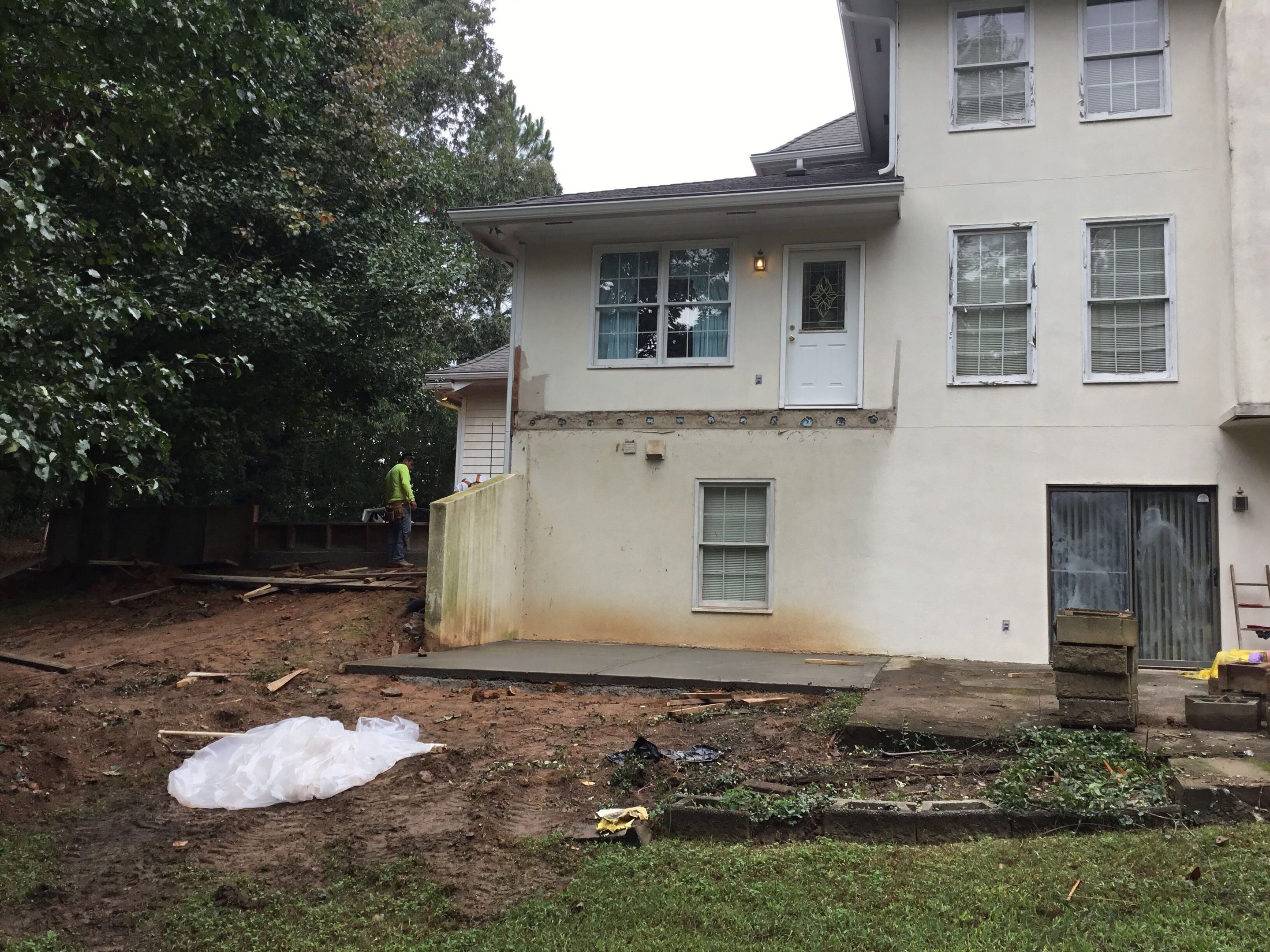 Elevated Composite Deck and Concrete Patio Installation in Atlanta by Swift Home Renovations