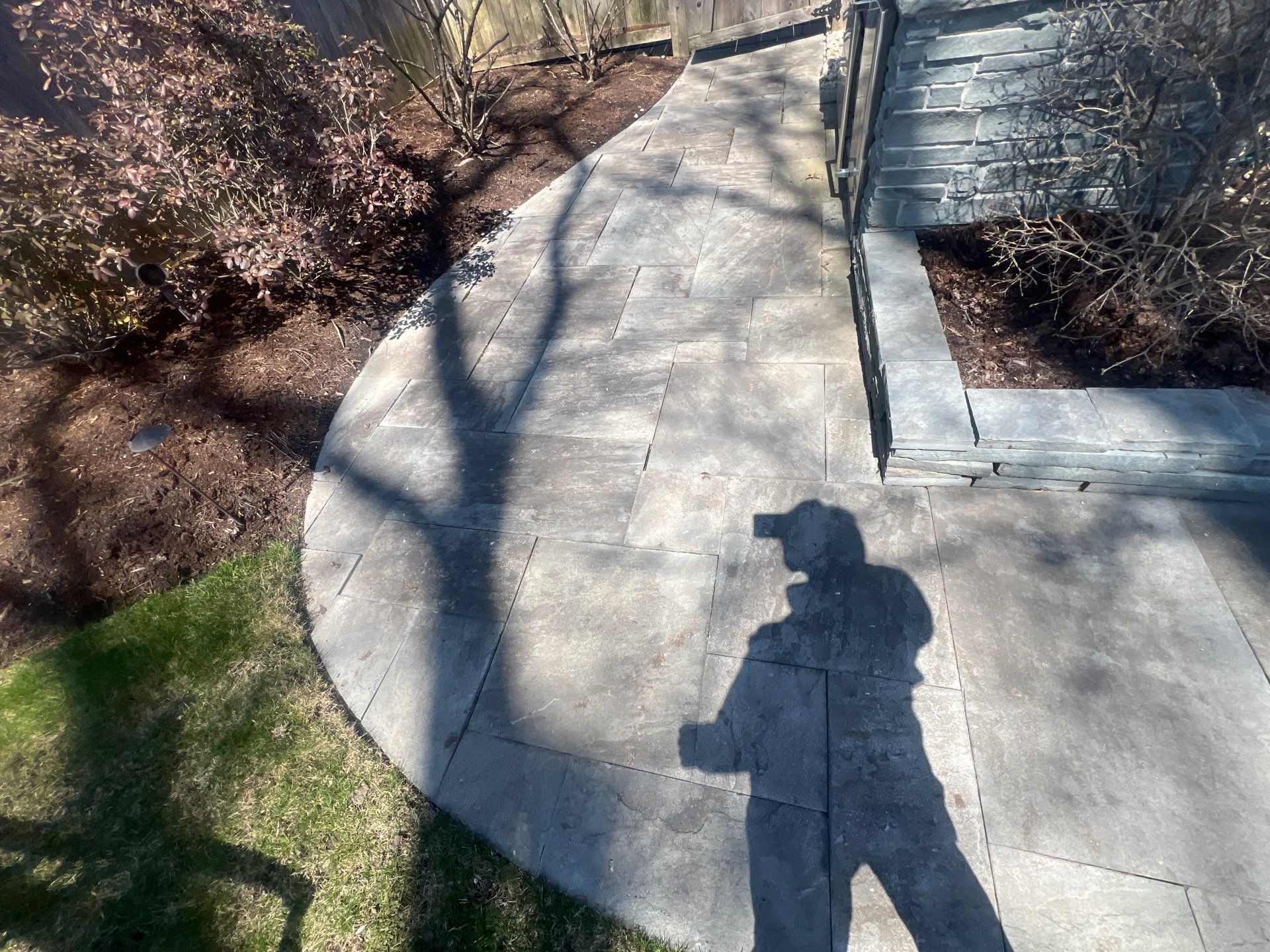 bluestone using Algaecide, soft wash soap by Northern Power Washing LLC.
