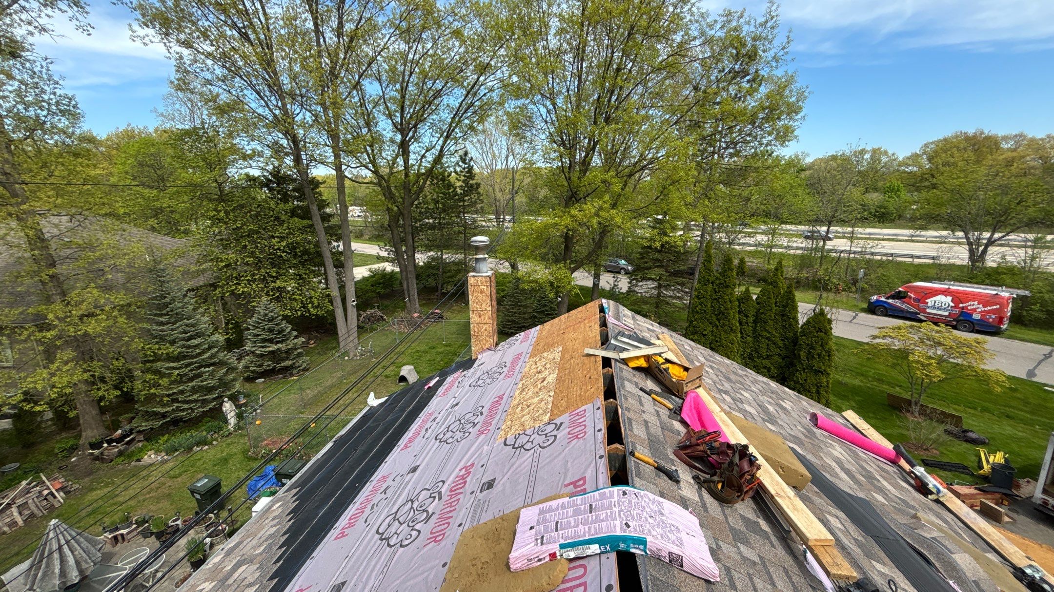 Roof Replacement using Owens Corning Sand Dune by 180 Contractors
