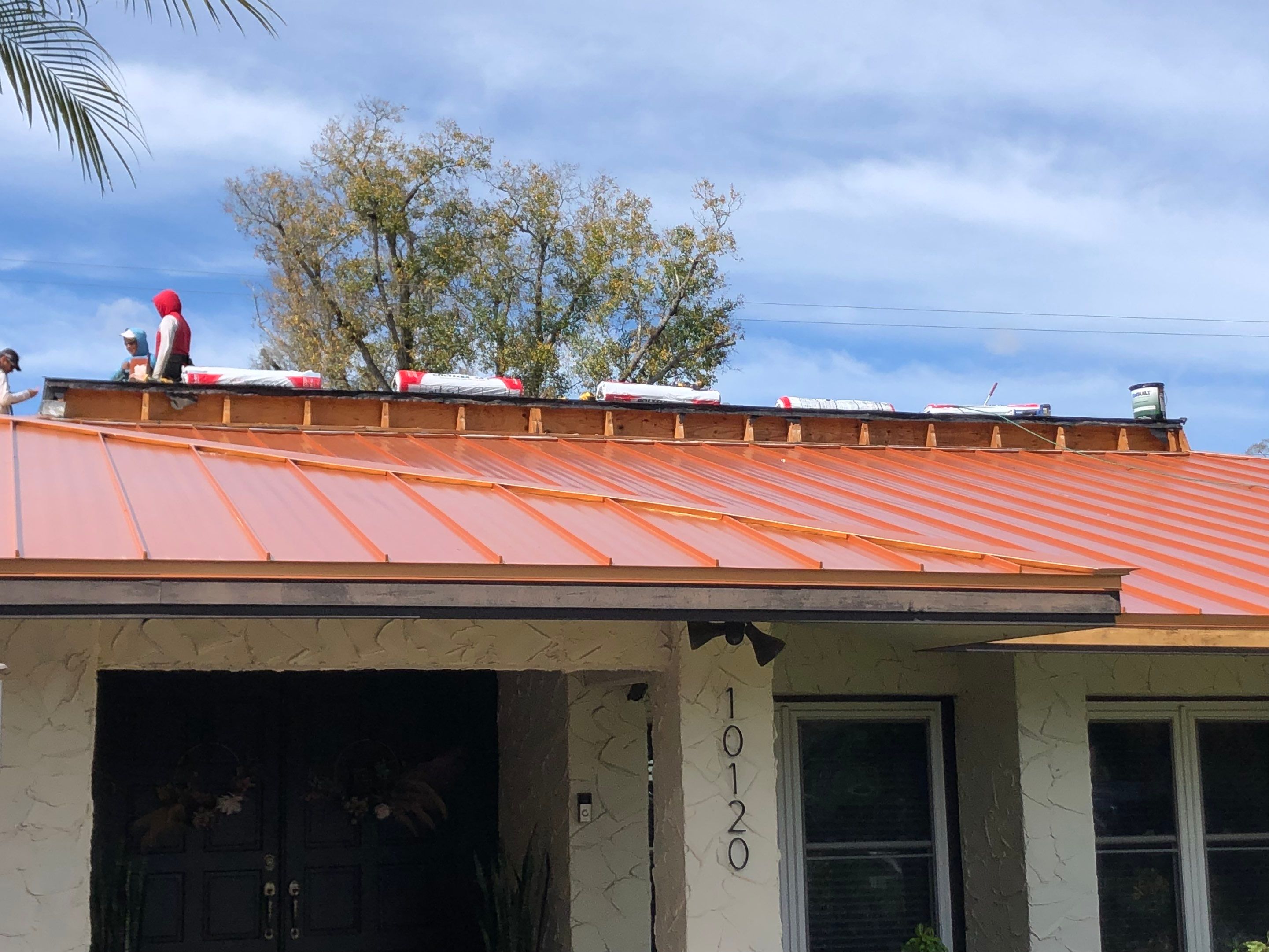 Residential Re-Roof using MS Metals, Copper Penny, Standing Seam. by First Due Roofing