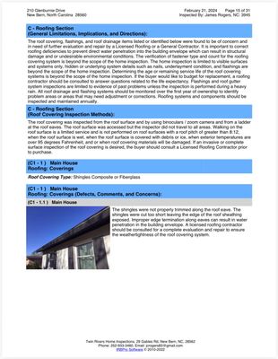 New Bern Roof Inspection | NC Roofs
