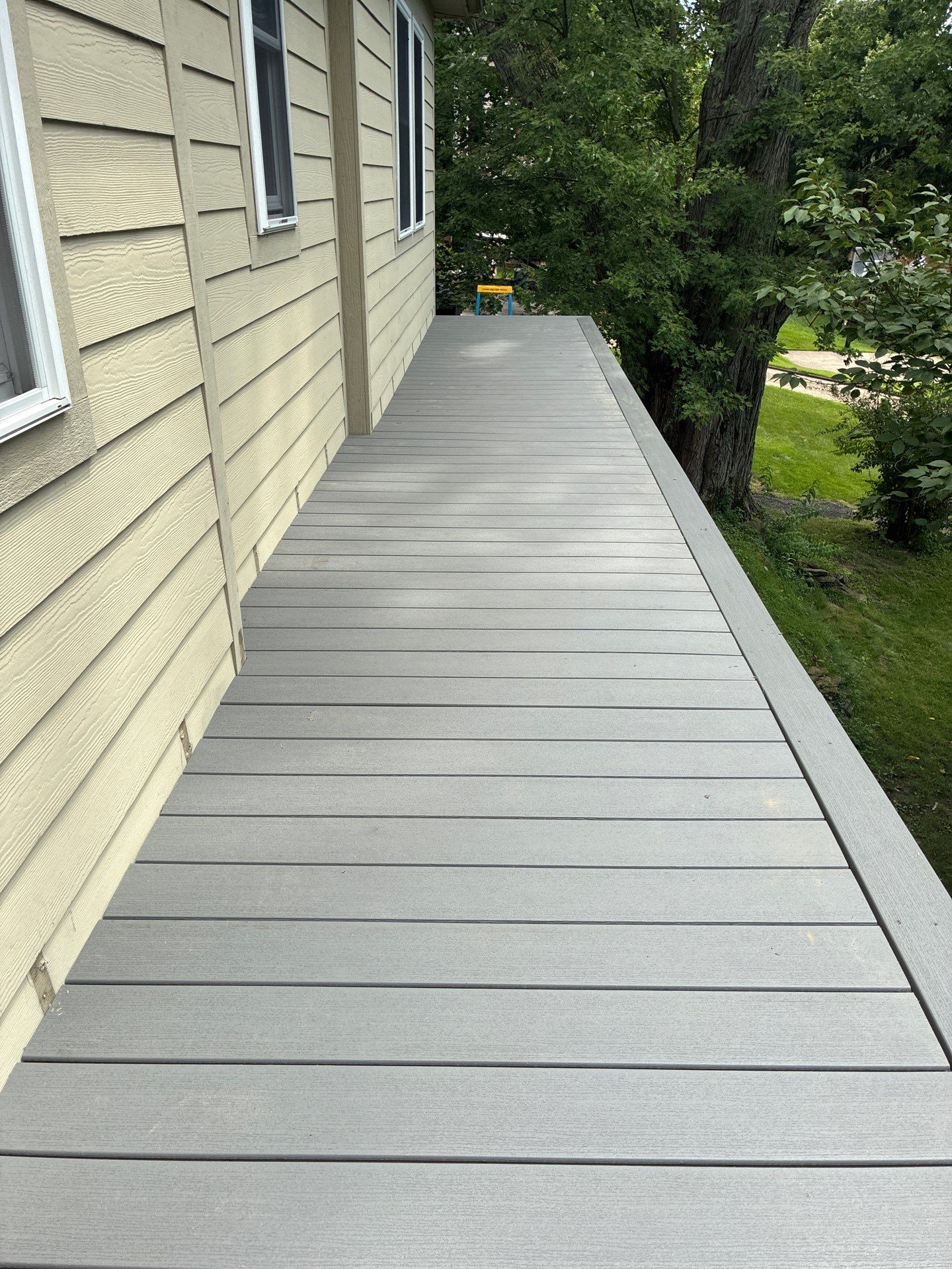 Timbertech Custom Deck Build and Sliding Door Replacement in Pittsburgh by Cousins Roofing Siding & Decks