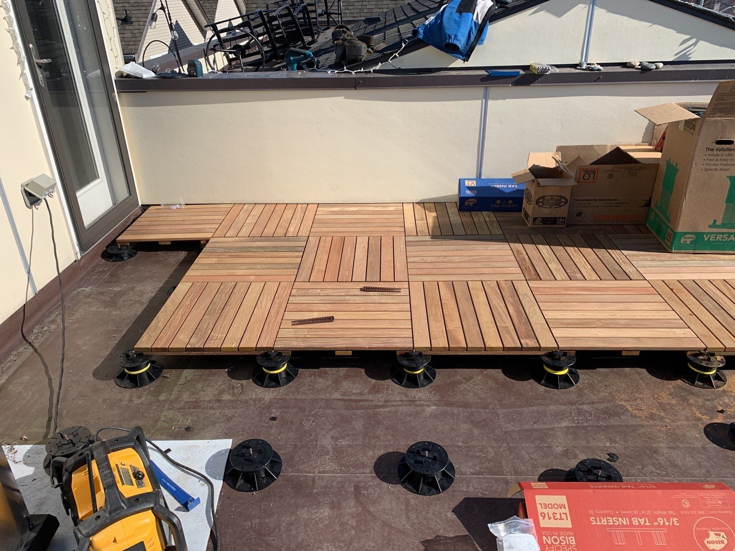 Ballard Rooftop Deck using IPE Tiles by Alki deck builders