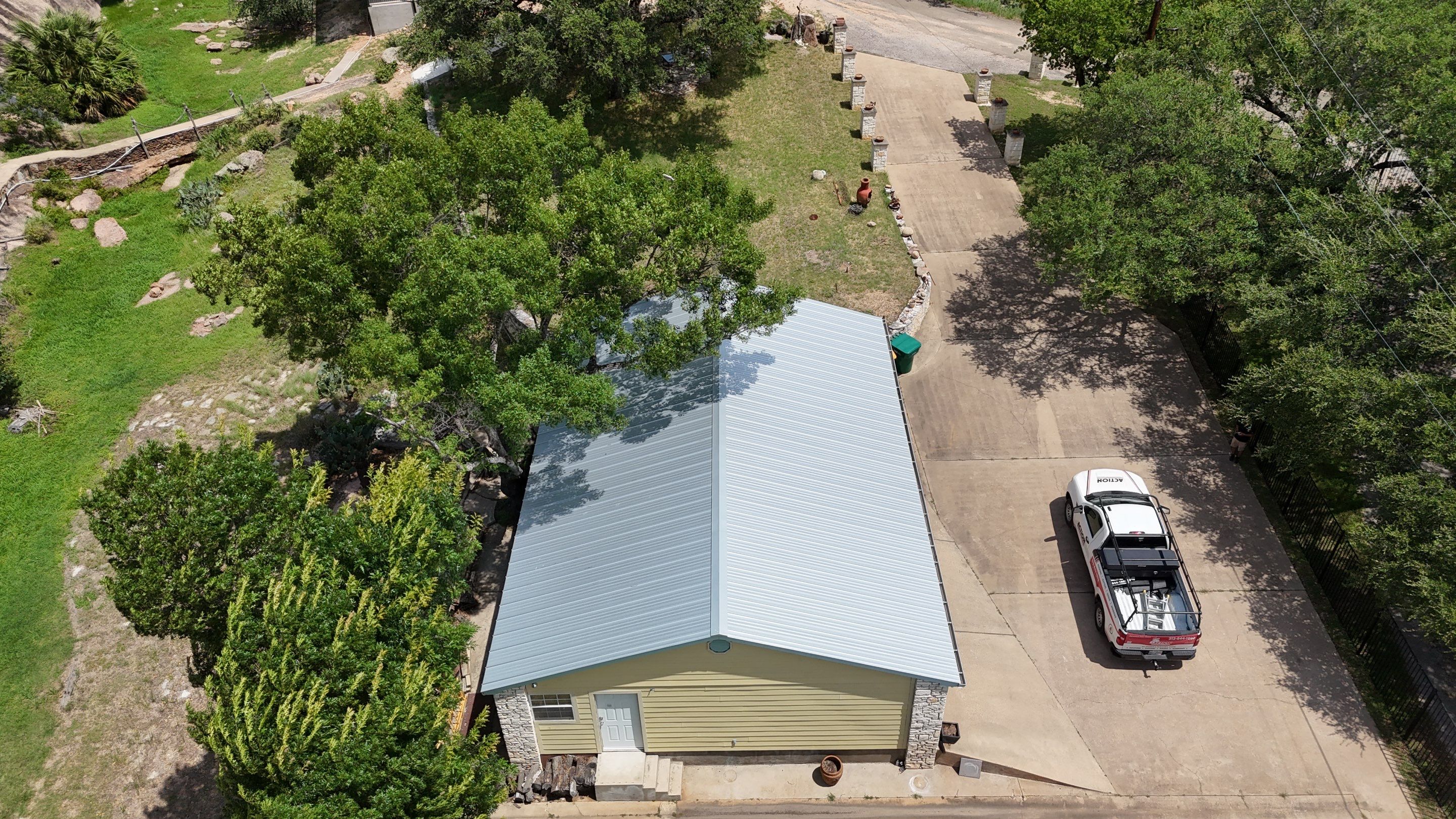 Residential Roof Replacement using 24 GA Snap-Loc - Galvalume by Action Exteriors Austin