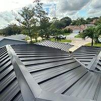 24ga 1.5" Mechanical Seam Matte Black by Total Roofing System The Metal Roof Experts