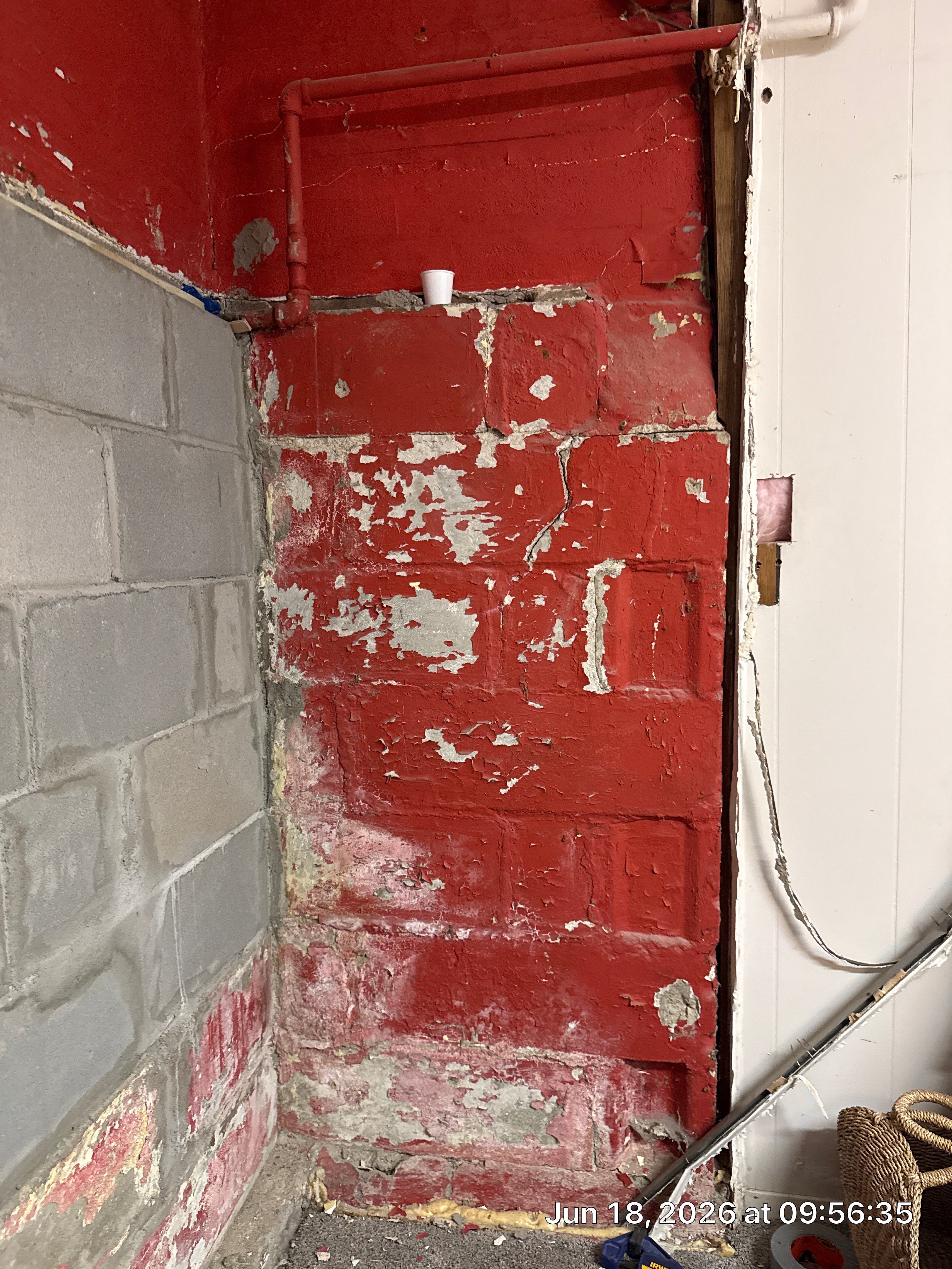 Concrete Block Foundation Wall Reinforcement in Lincoln by CompanyCam Sales Demo