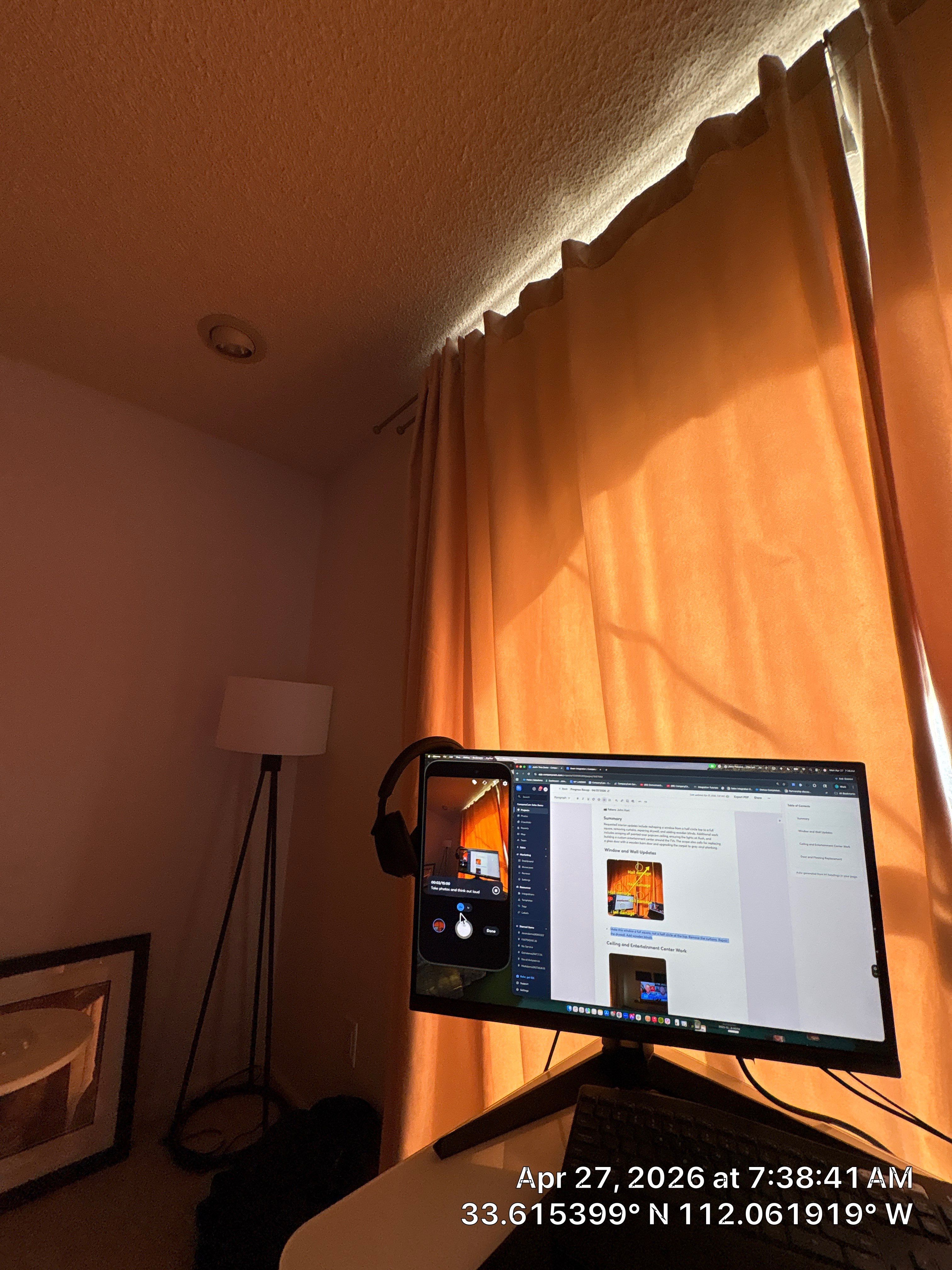 Custom Home Office and Media Suite Installation in Phoenix by CompanyCam Sales Demo