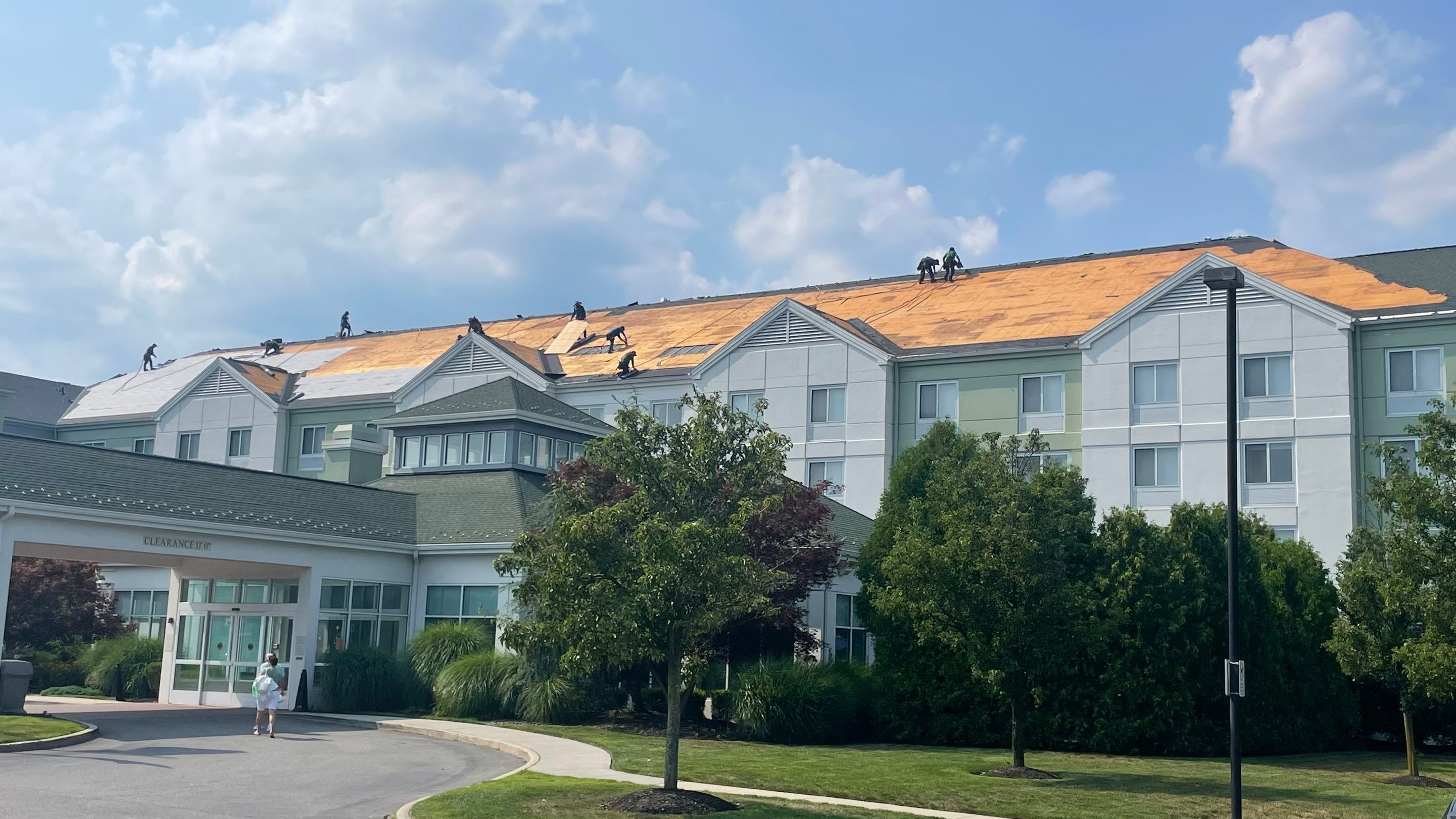 Commercial Roofing Installation using GAF Timberline / New Gutters and Downspouts by All Site Roofing