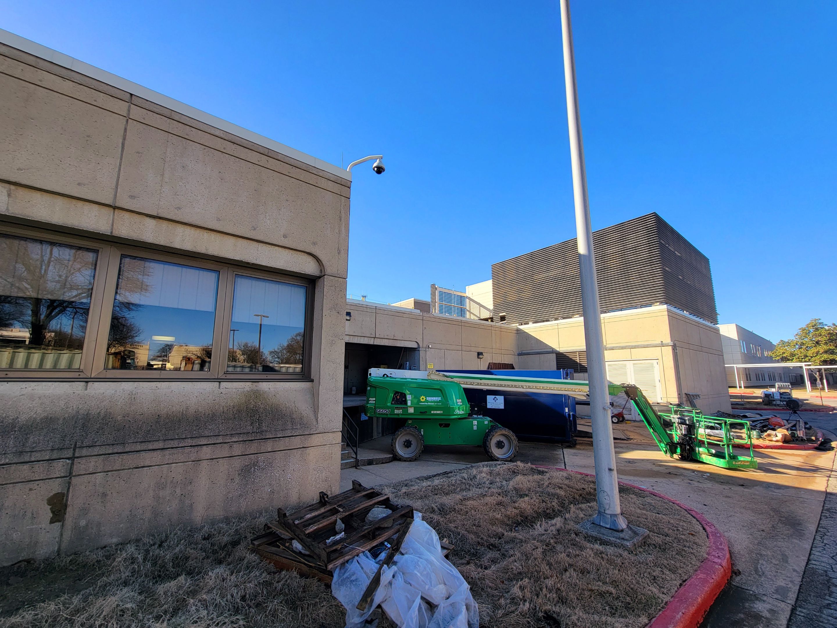 Scanning a roof section for rebar by Alsip Locating Service, LLC