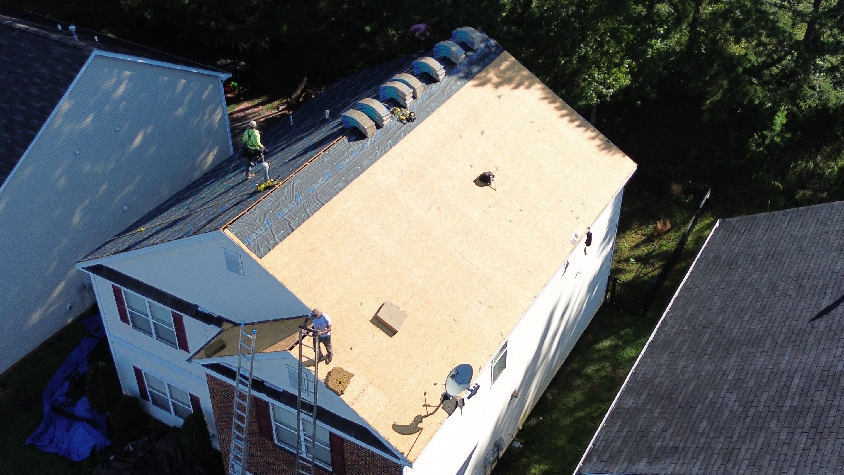 Roof and gutter replacement and interior repair by hail and wind damage by Just Brilliant Restoration JBR