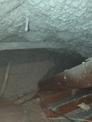 Attic Retrofit using open cell spray foam