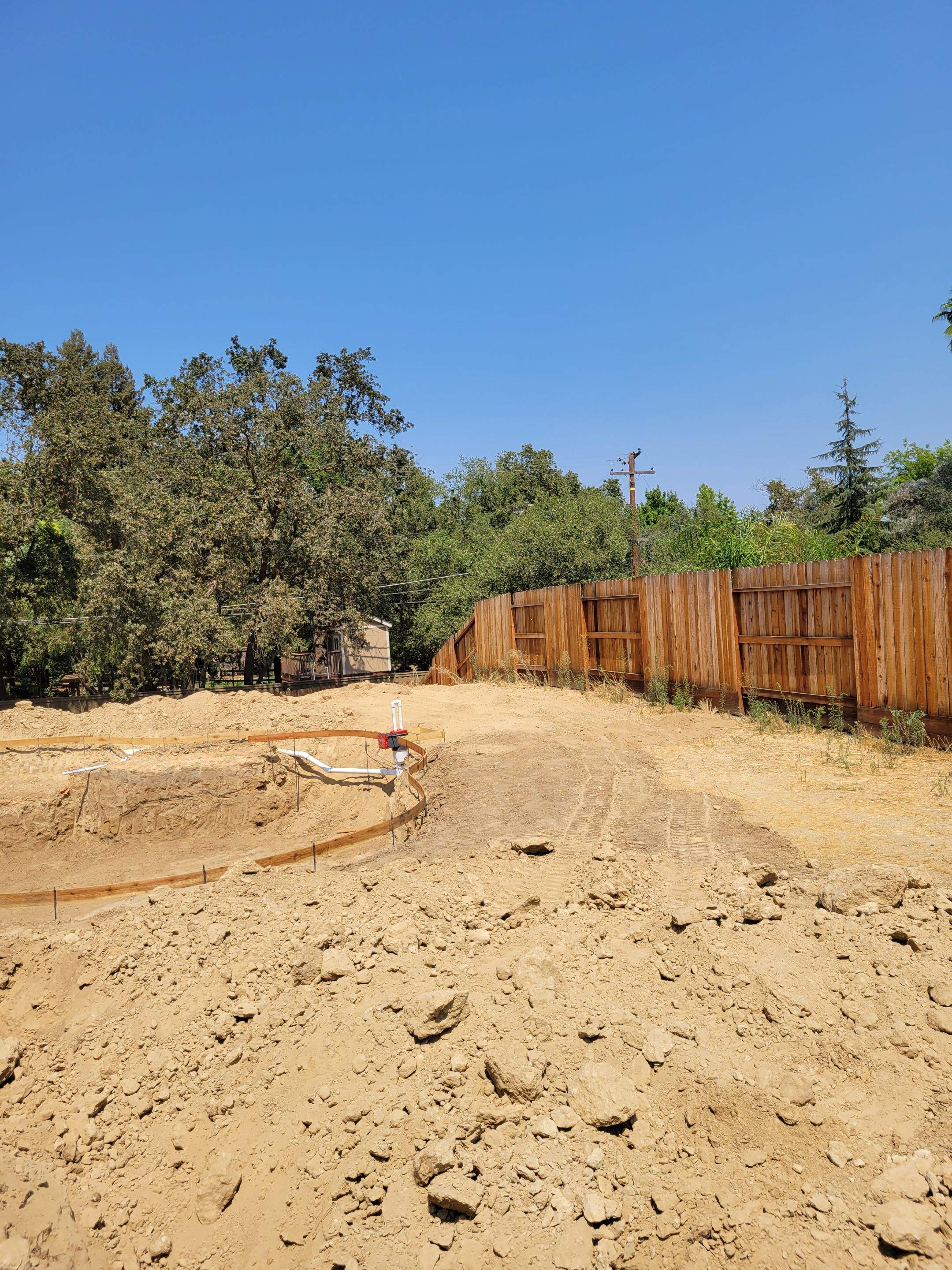 Backyard renovation by Peach Electric Inc